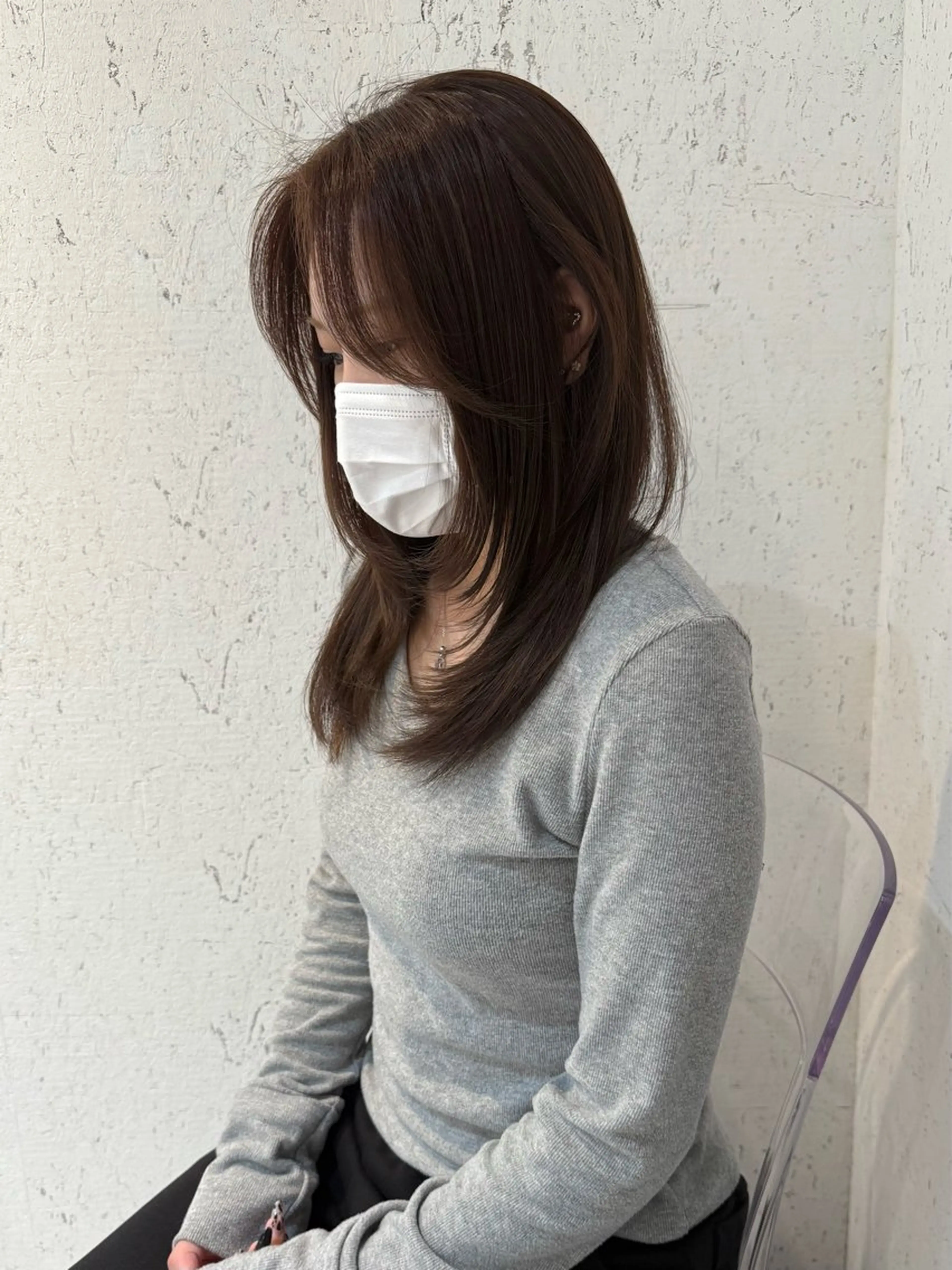 ミディアム カラー カット ヘアカラー 縮毛矯正 トリートメント mai / linoah˚✧のヘアスタイル