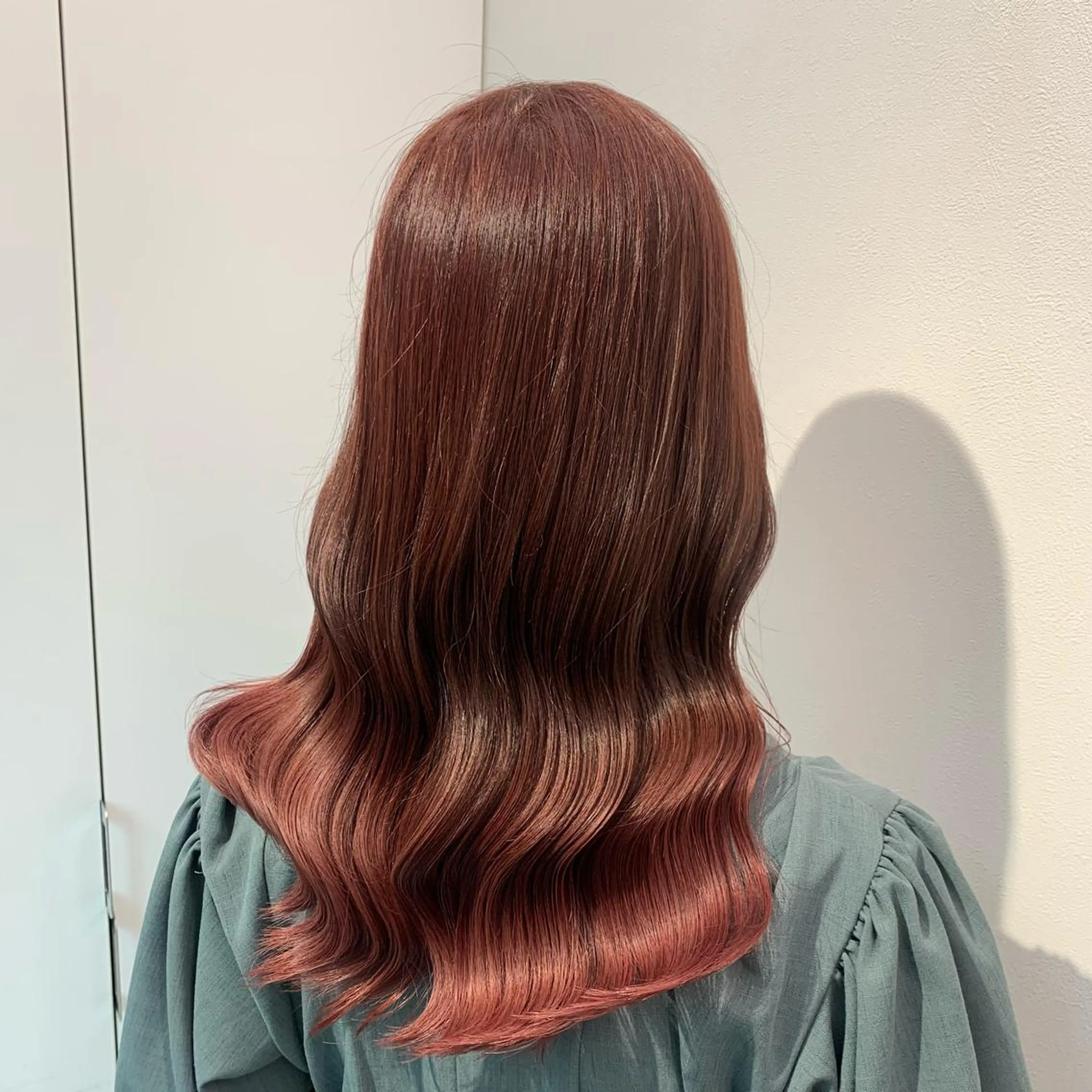 セミロング カラー ヘアアレンジ 💕上野美容師☁ ブリーチ💖サワのヘアスタイル