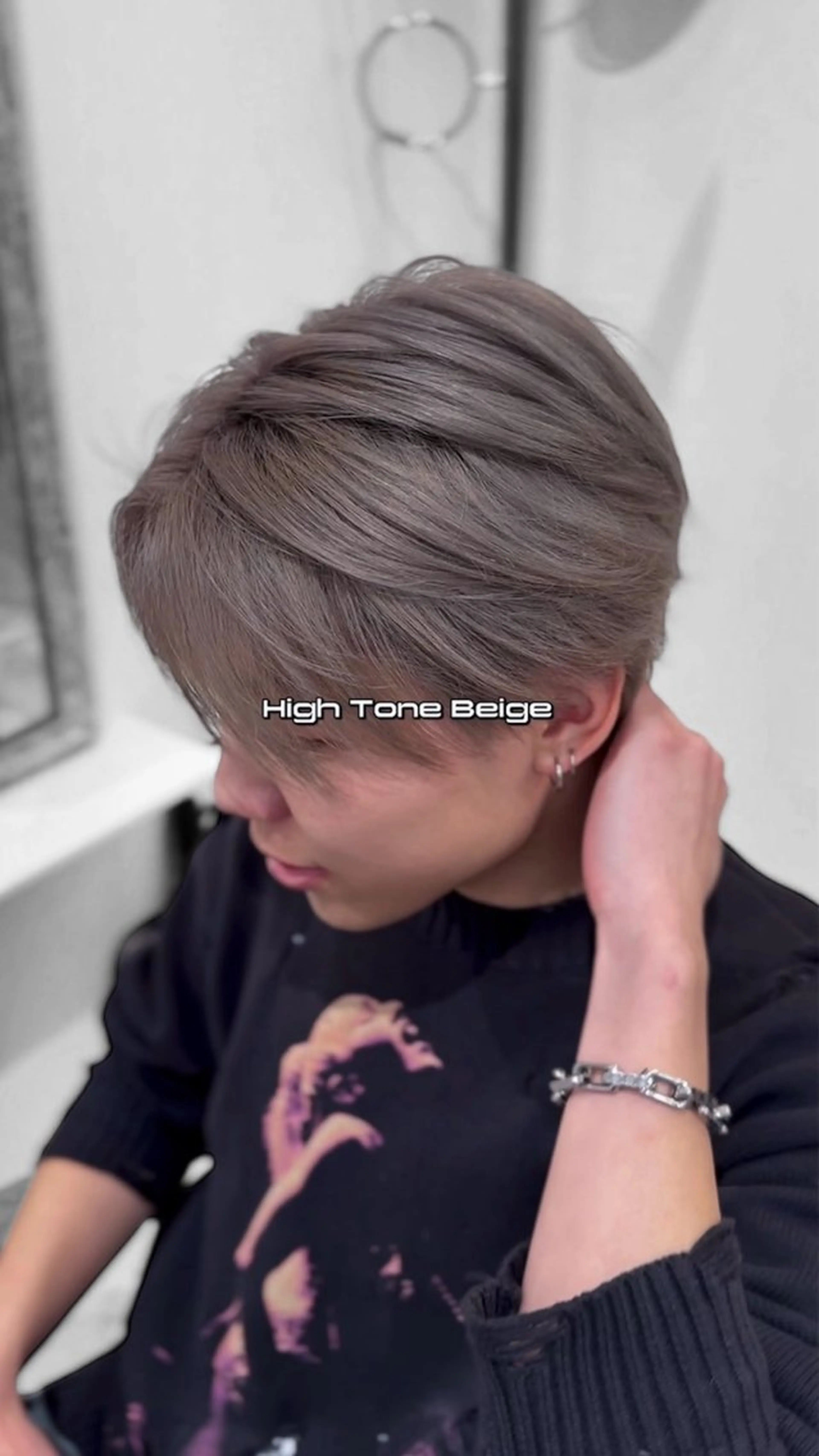 ショート カラー メンズ メンズブリーチ メンズハイトーン ブリーチ グレージュ ハイトーンカラー ura/デザイン/ ハイトーン/個性派のヘアスタイル