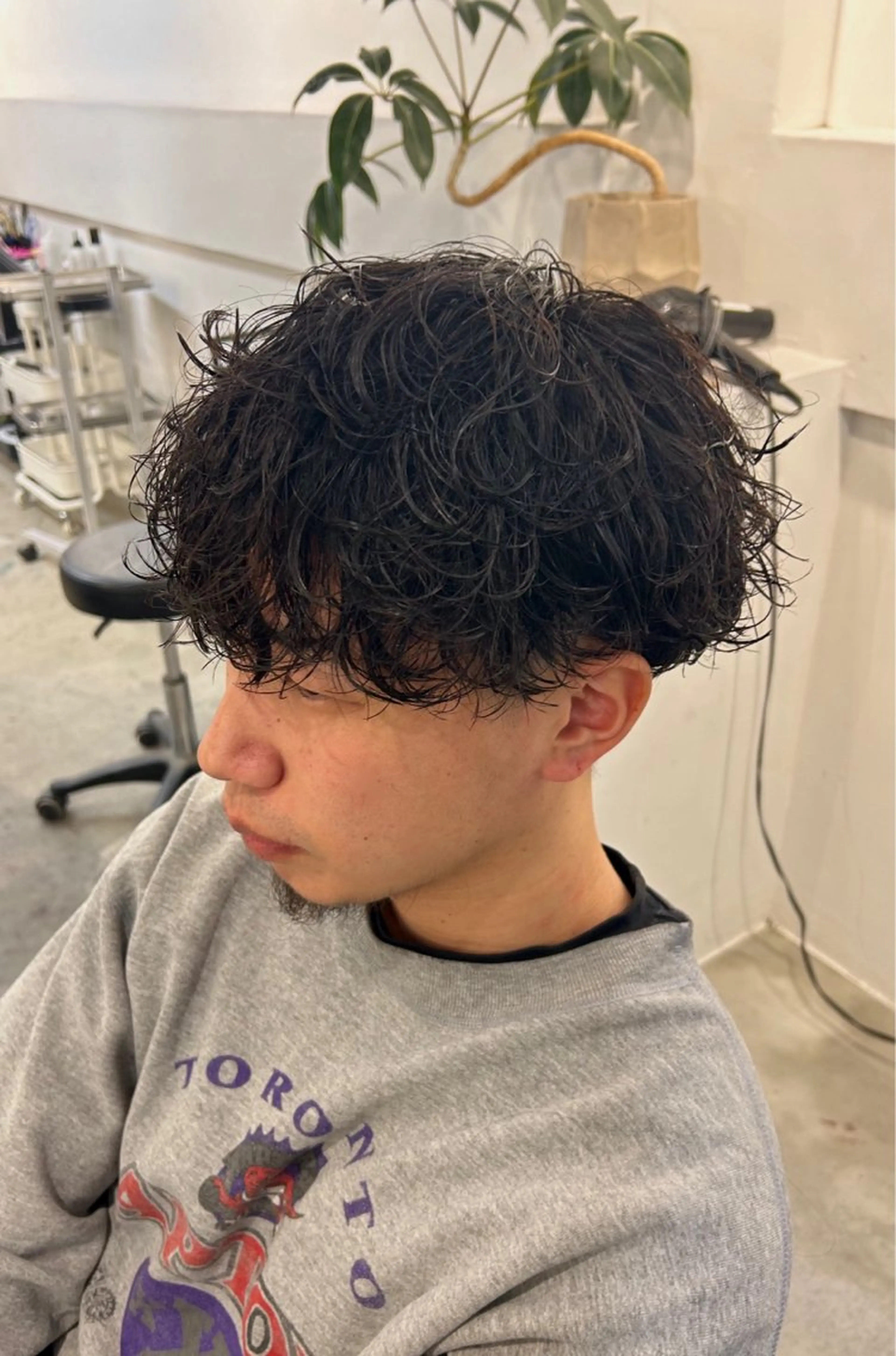 パーマ メンズ カット パーマ メンズパーマ💈藤田 晃志のヘアスタイル