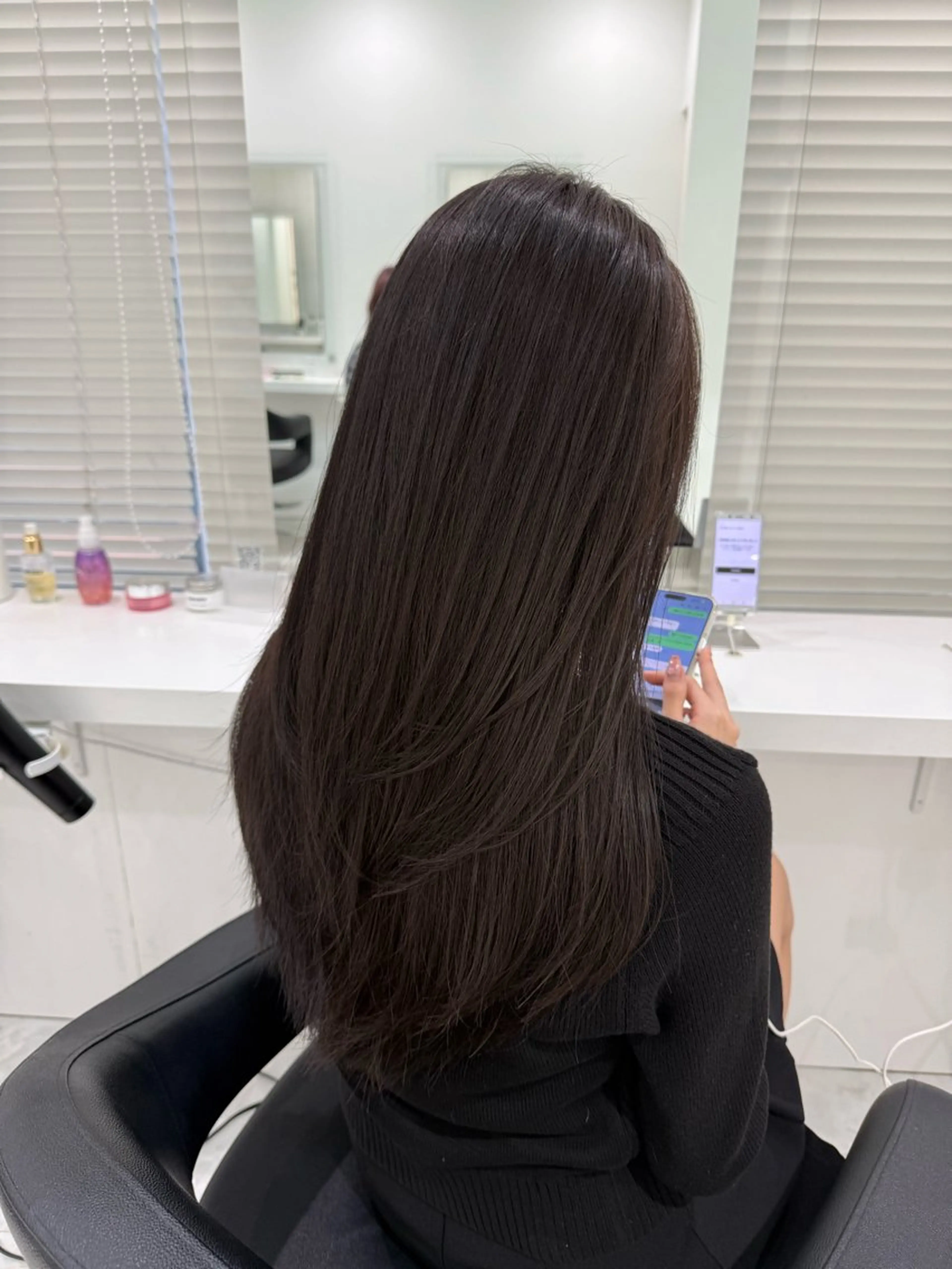 ミディアム カラー カット ヘアカラー 縮毛矯正 トリートメント ヘッドスパ ♡上品韓国髪♡ブラ ウン/SAYATOのヘアスタイル