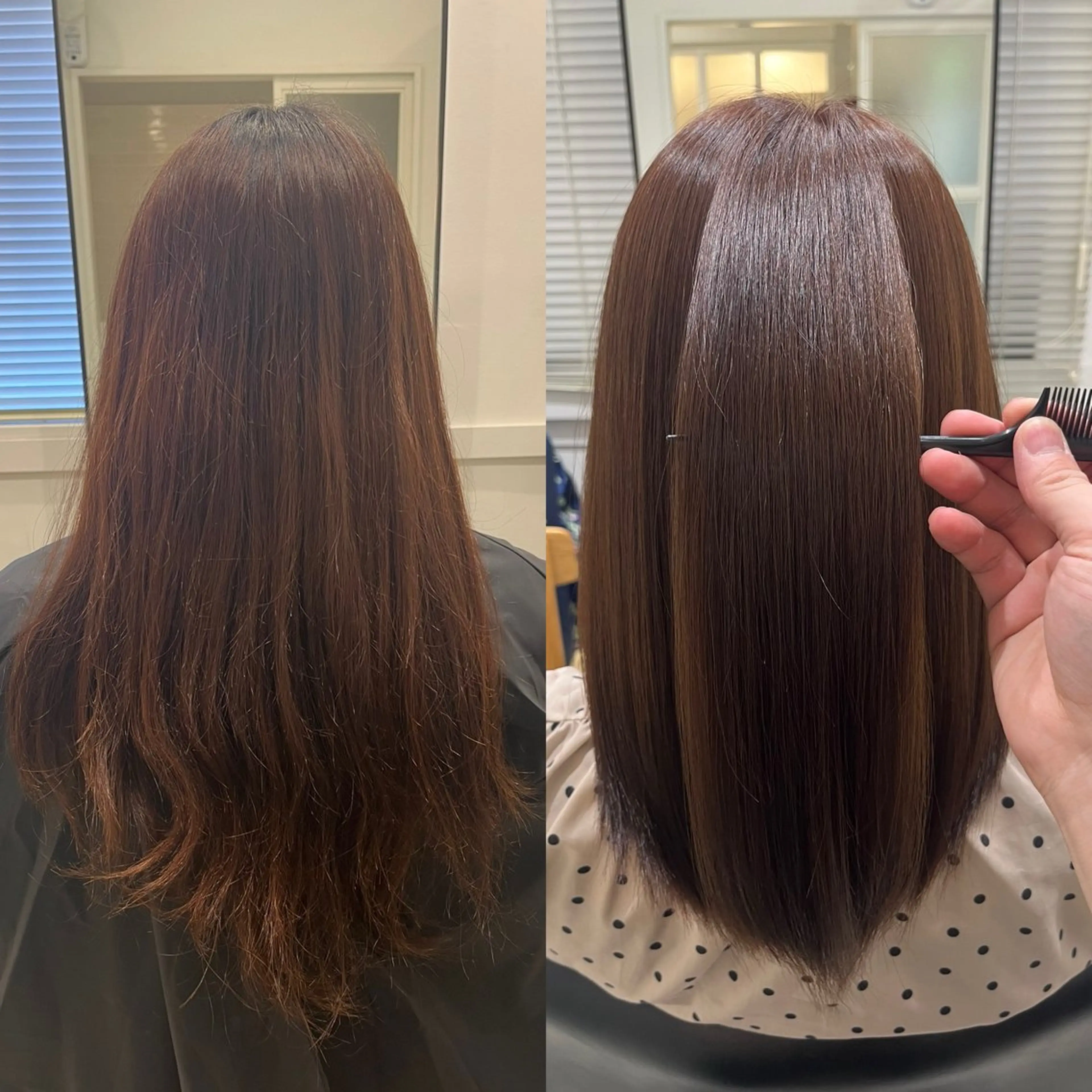【来店2.3回目の方限定🌟】)premium艶髪ストレート(縮毛矯正)+ピースピュアTR(カット追加+¥3300)の写真