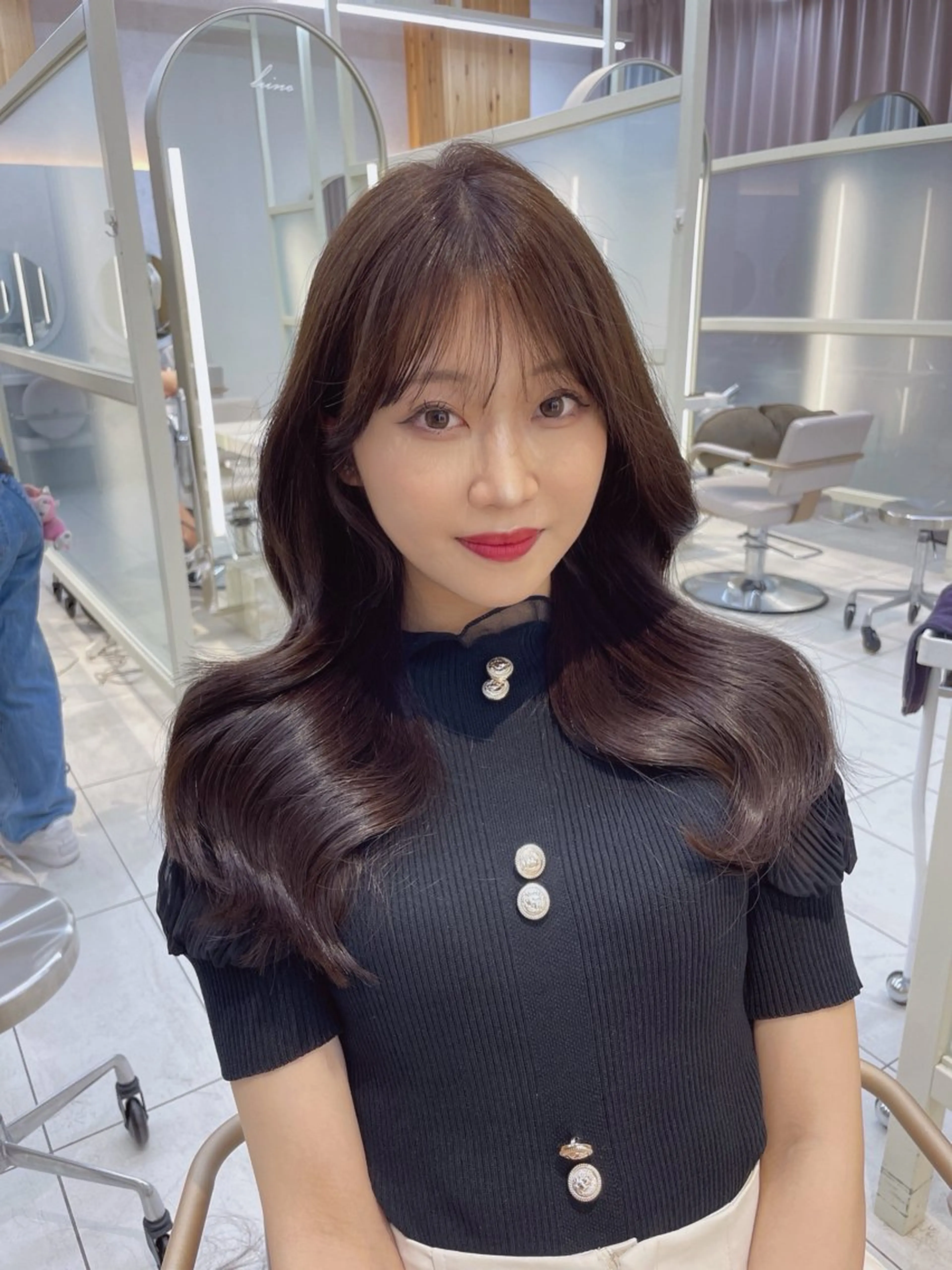 セミロング レイヤー/顔周り /透明感/TAKUのヘアスタイル