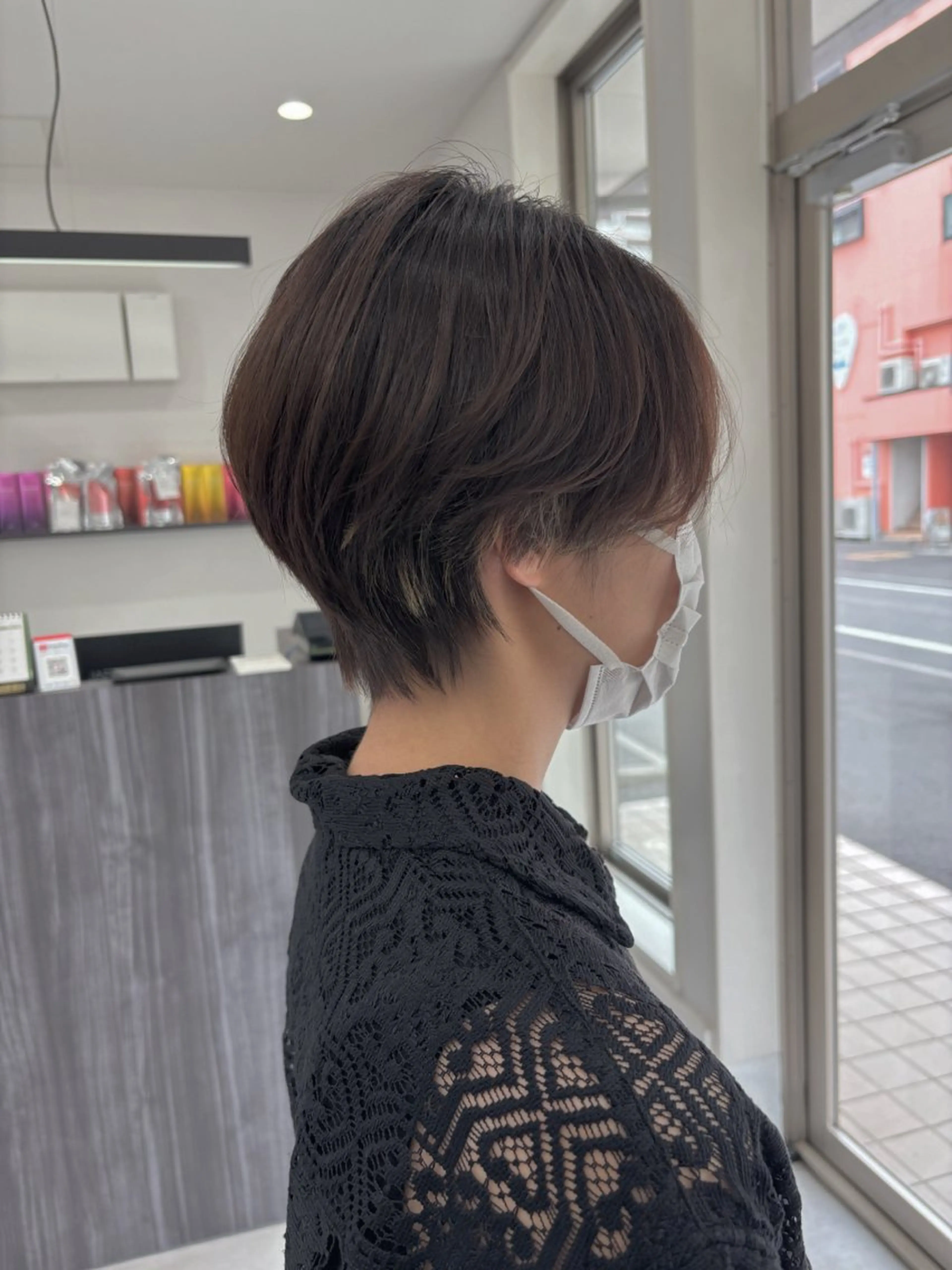 ショート ショートボブ ハンサムショート ボブ ショートヘア 新村 華奈絵のヘアスタイル