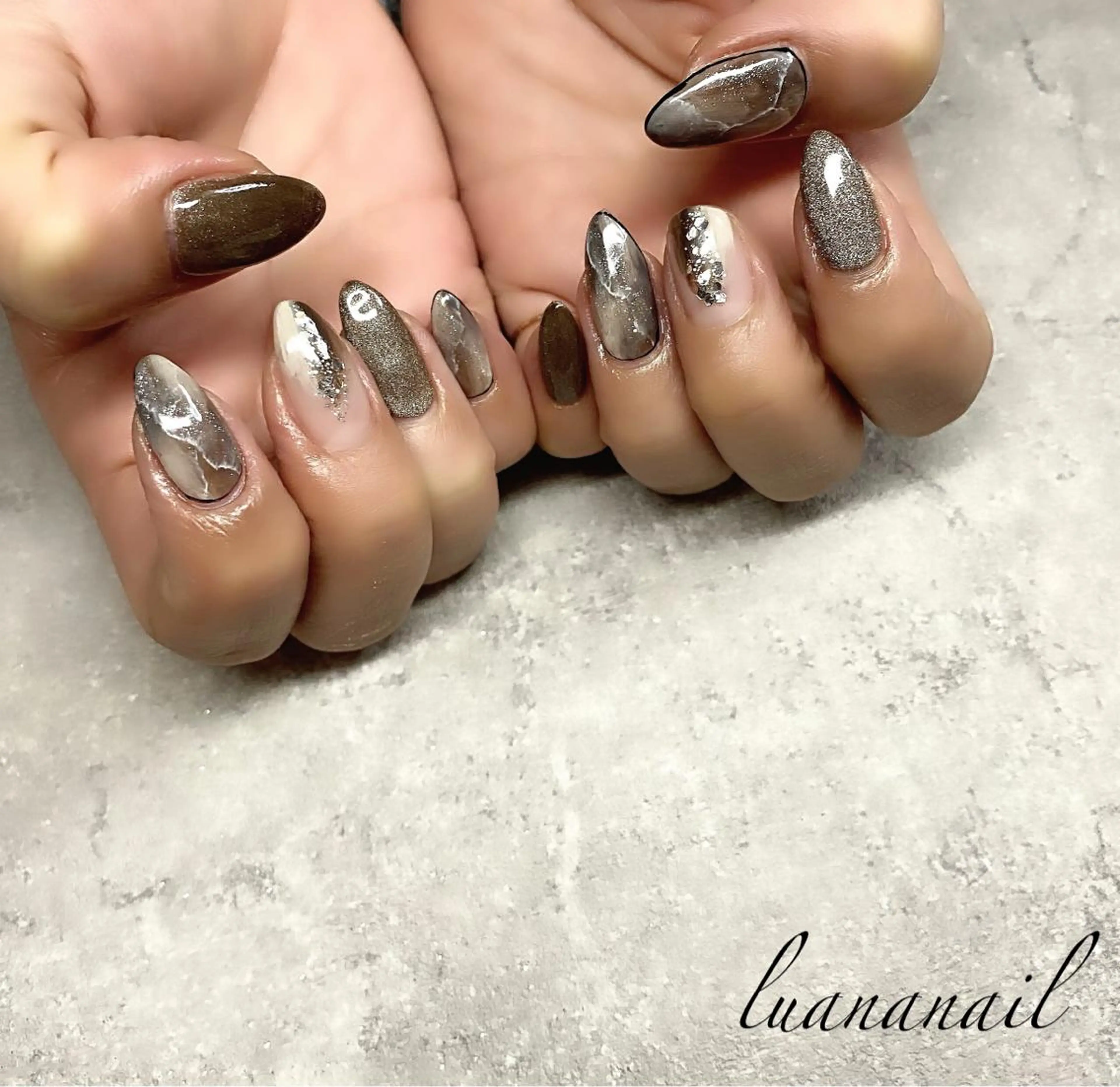 ネイル ニュアンスネイル ハンドネイル luana nailのネイルデザイン