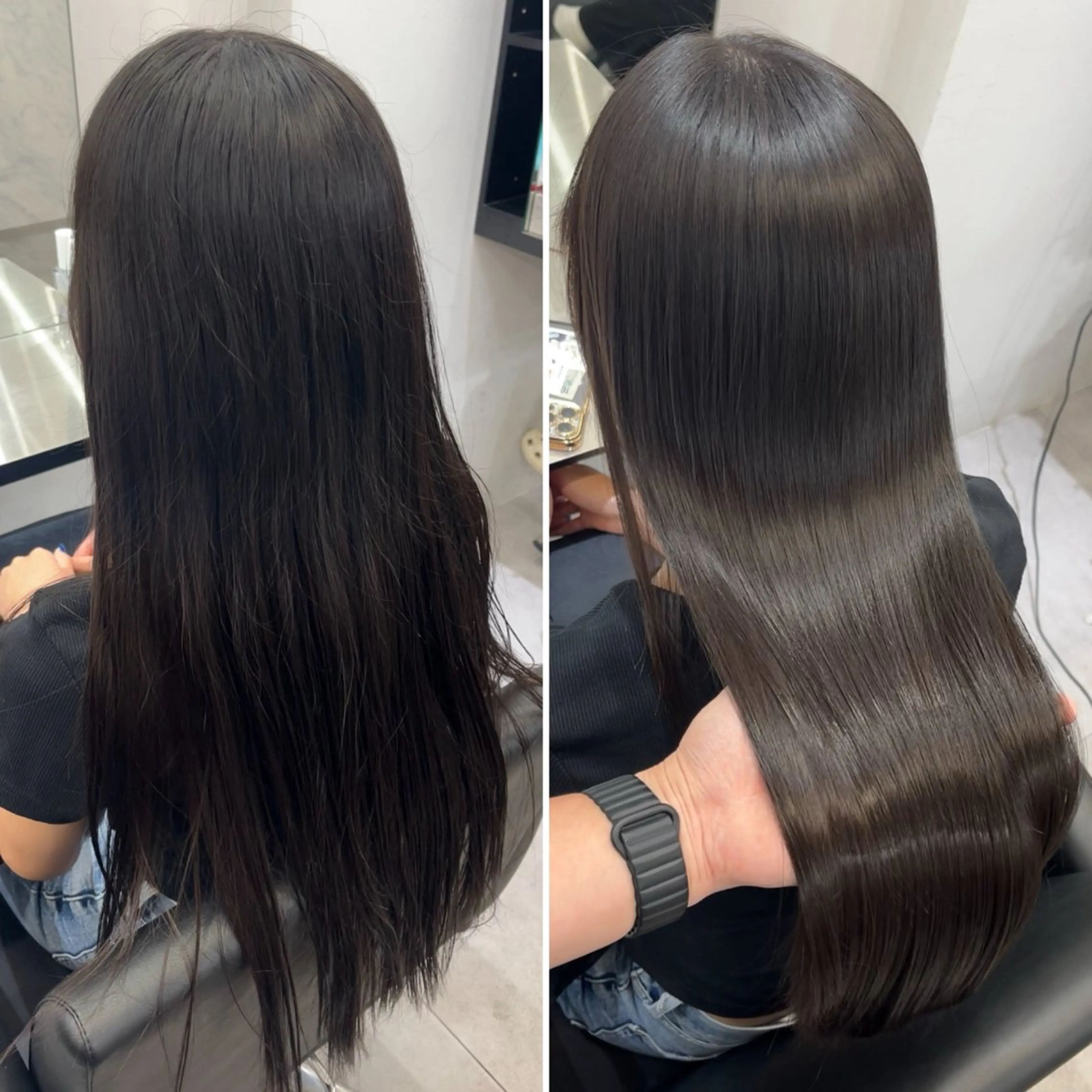 ロング カット 縮毛矯正 トリートメント 髪質改善/縮毛矯正 梅田茶屋町/西尾祐作のヘアスタイル