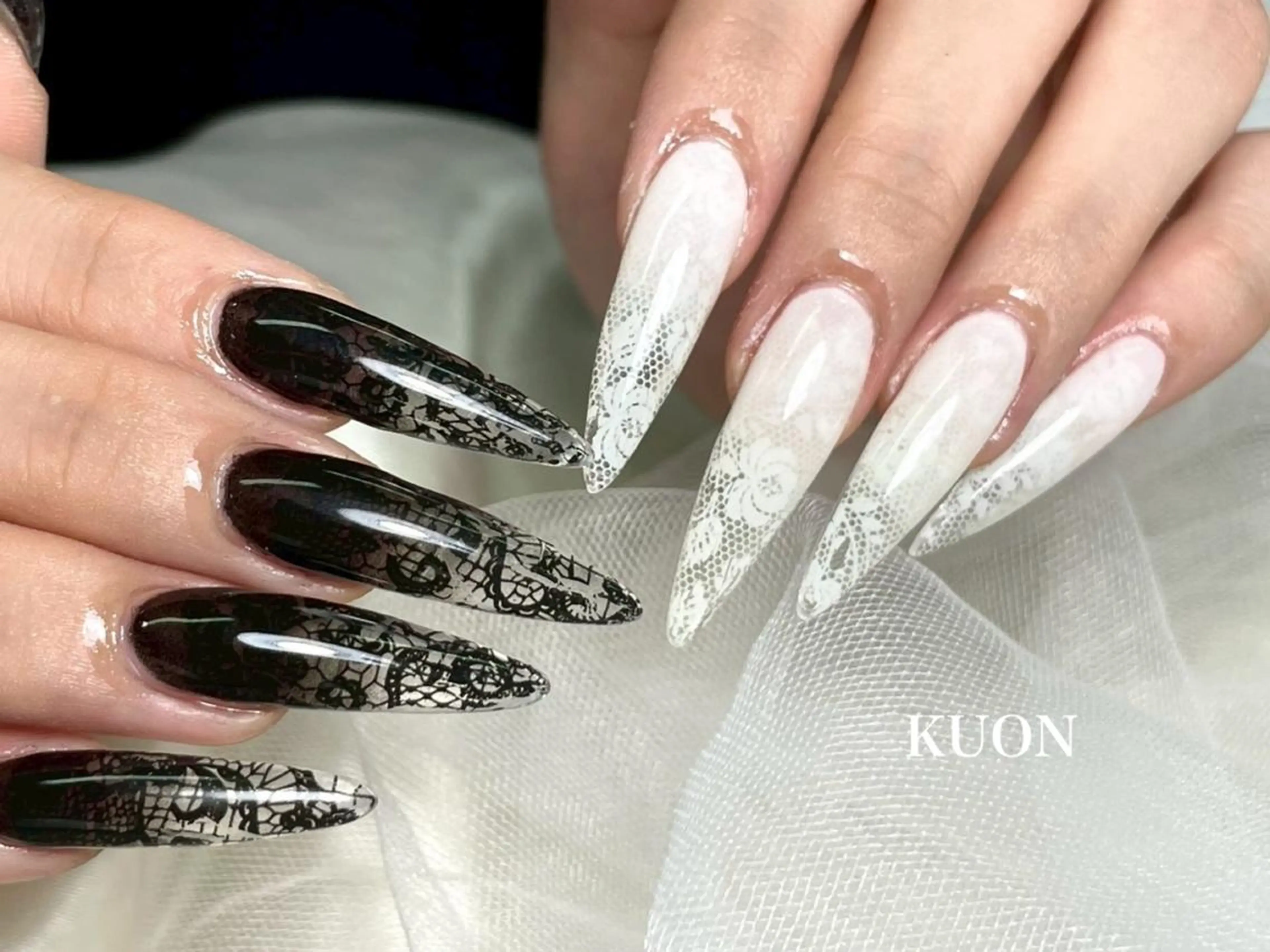 ネイル ロングネイル ハンドネイル yuka / KUONのネイルデザイン