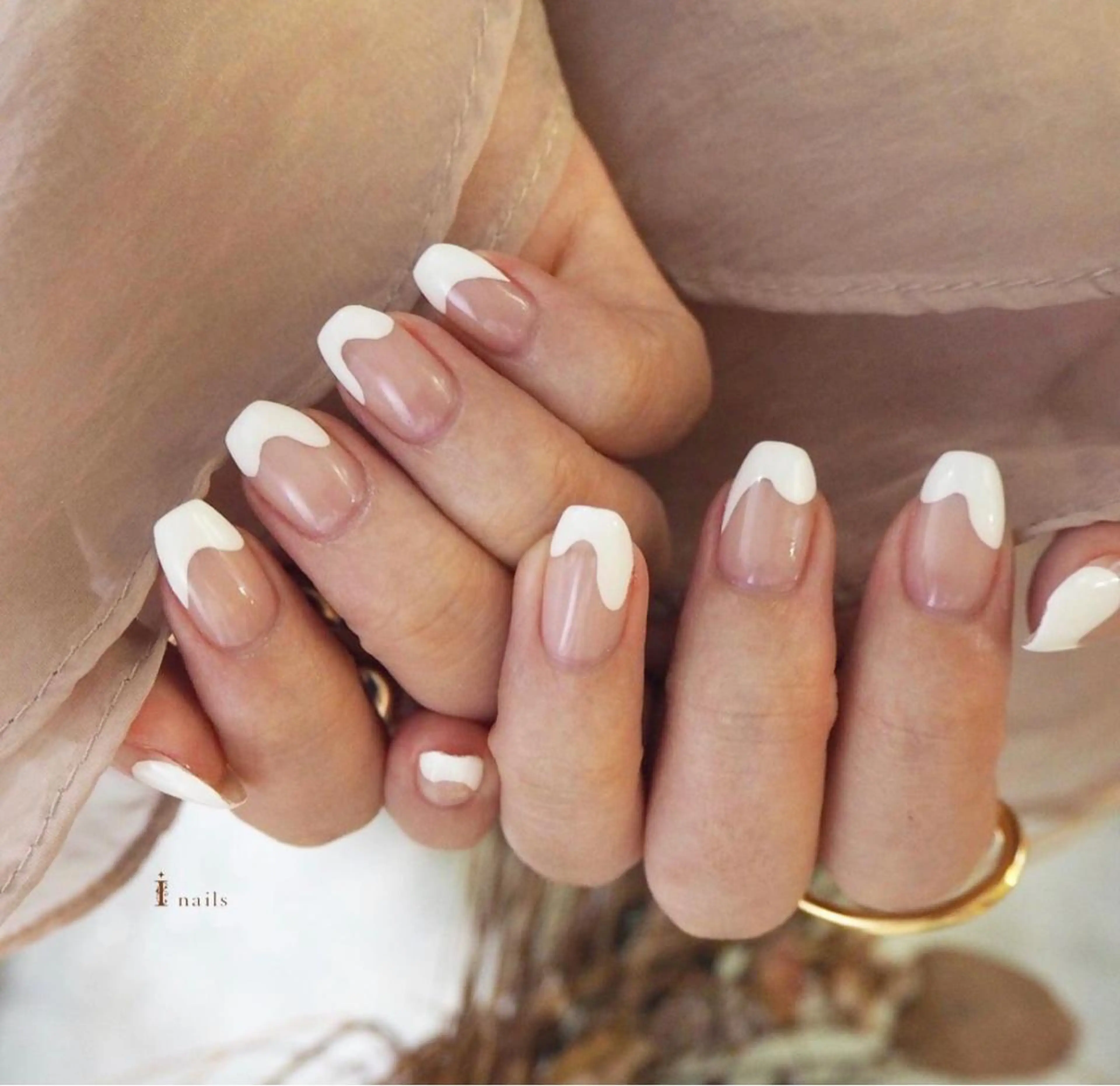 ネイル フレンチネイル ﾐﾙﾌｨｰﾕ /Tomoeのネイルデザイン