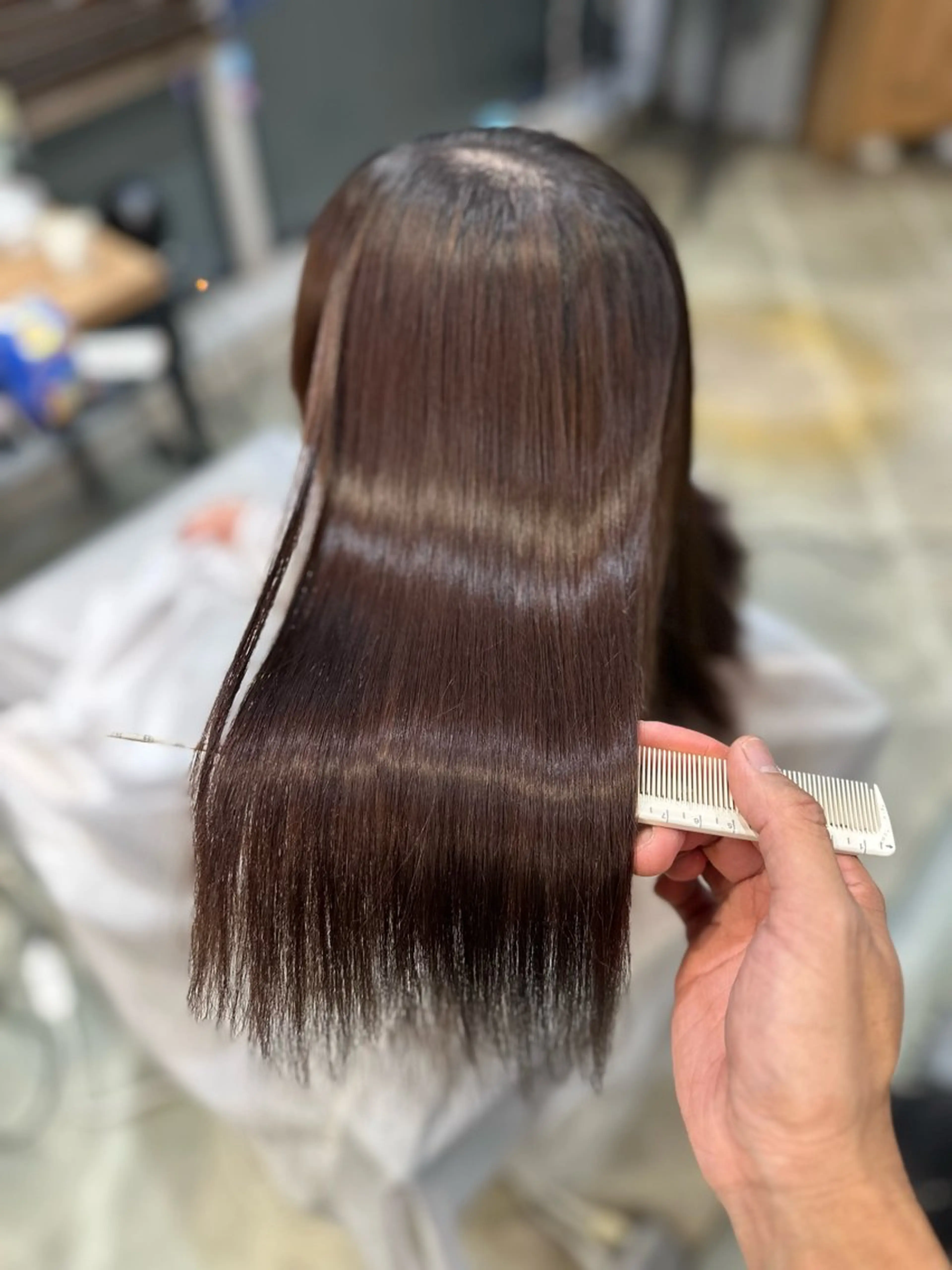 ミディアム 縮毛矯正 トリートメント 縮毛矯正 打越 虎瑠のヘアスタイル