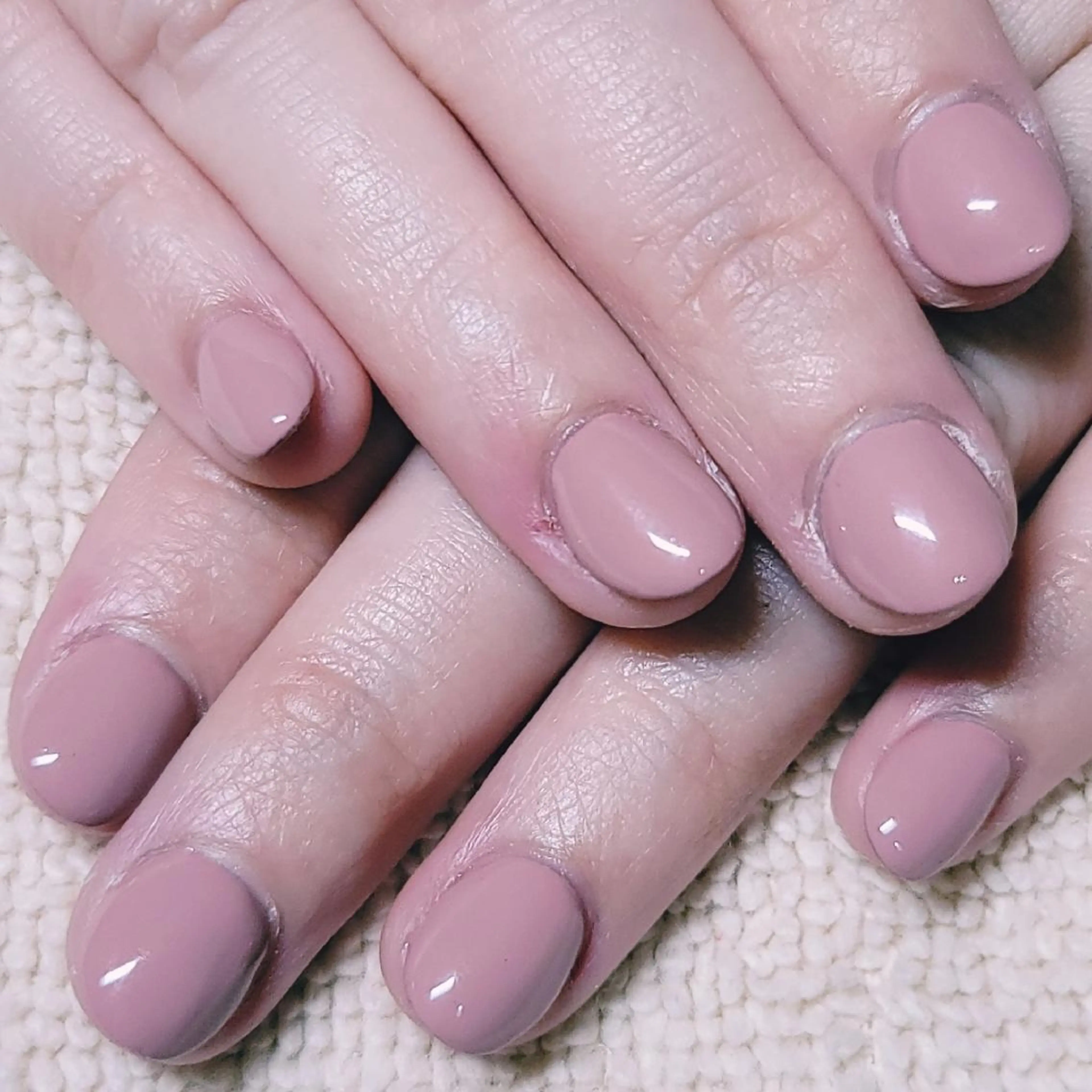 ネイル ワンカラーネイル ピンク ピンクベージュ ハンドネイル よしだ ひろきのネイルデザイン