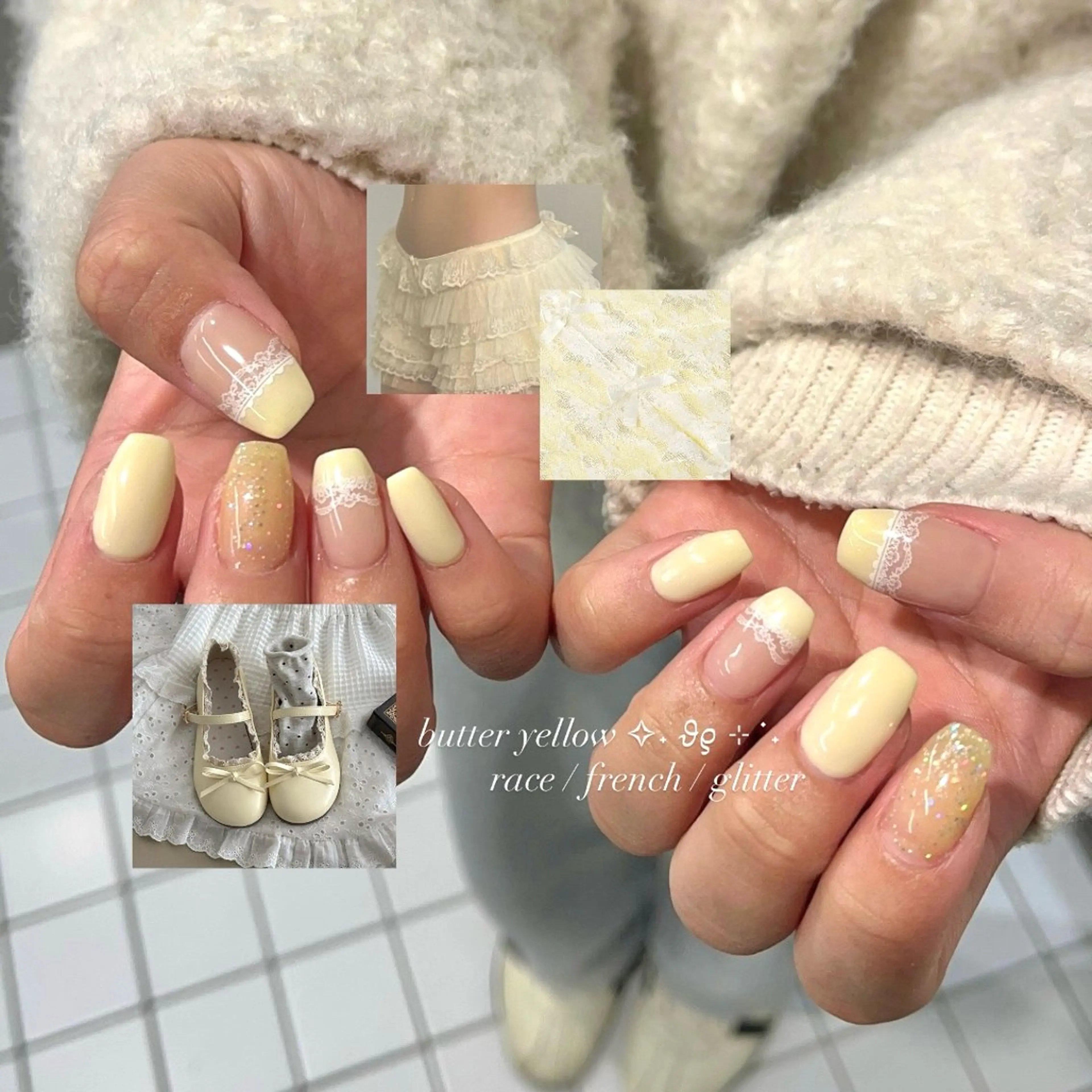 ネイル フレンチネイル グラデーション キラキラネイル ロングネイル 春ネイル eight nail 春菜のネイルデザイン