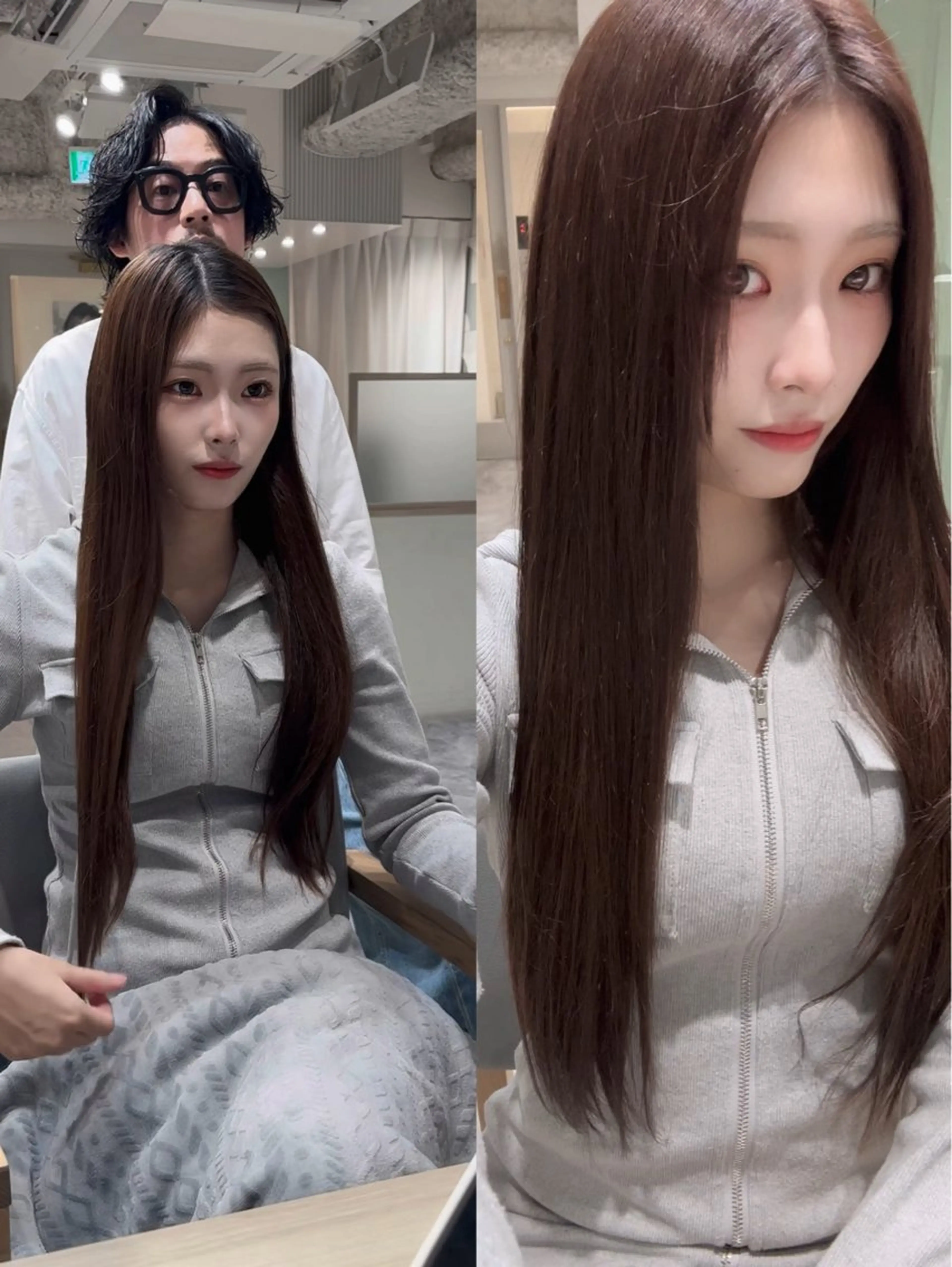 ロングヘア限定　カット＋髪質改善カラー＋トリートメントの写真