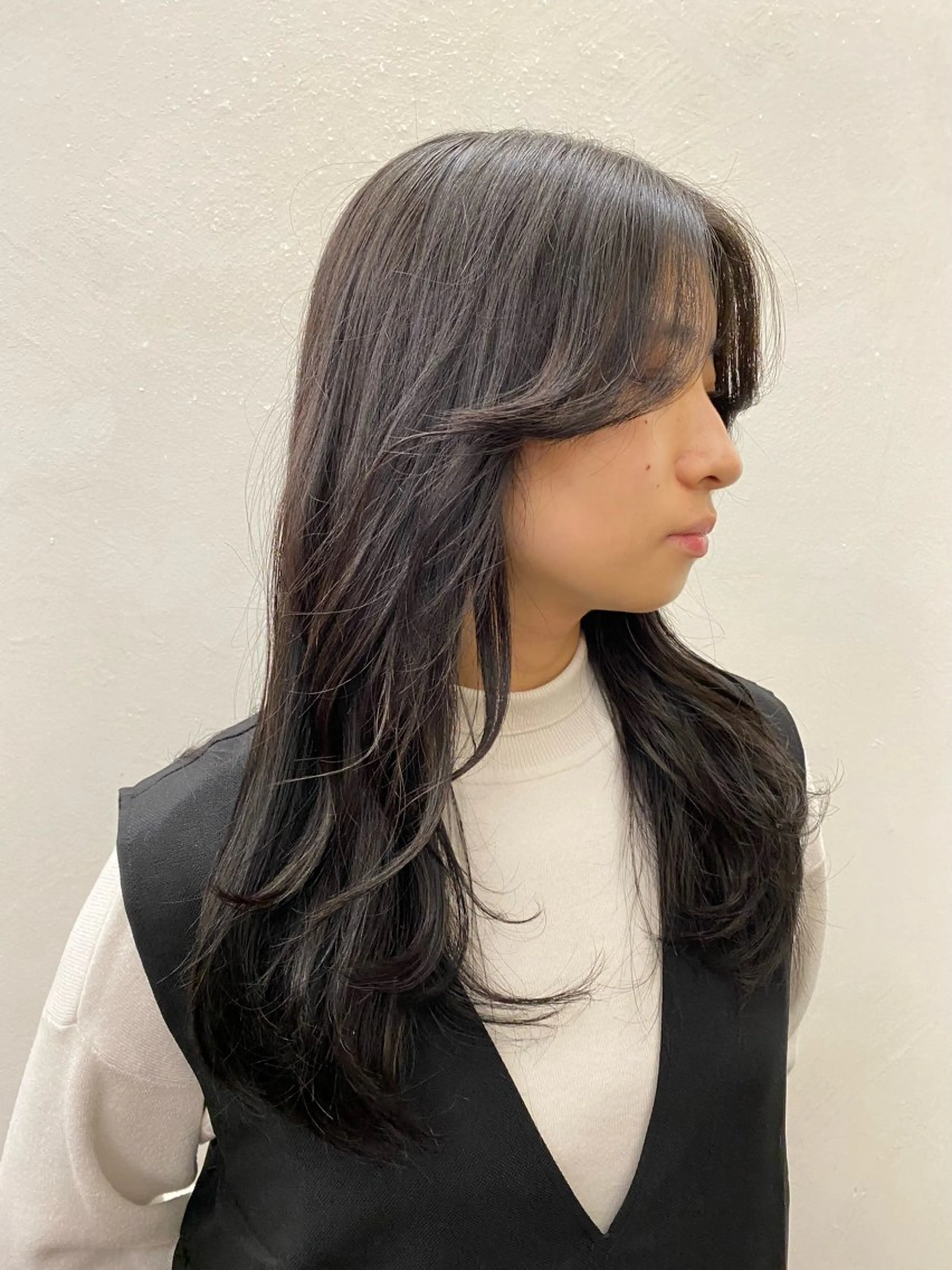 セミロング カラー 似合わせレイヤー/ ニュアンスパーマ高倉のヘアスタイル