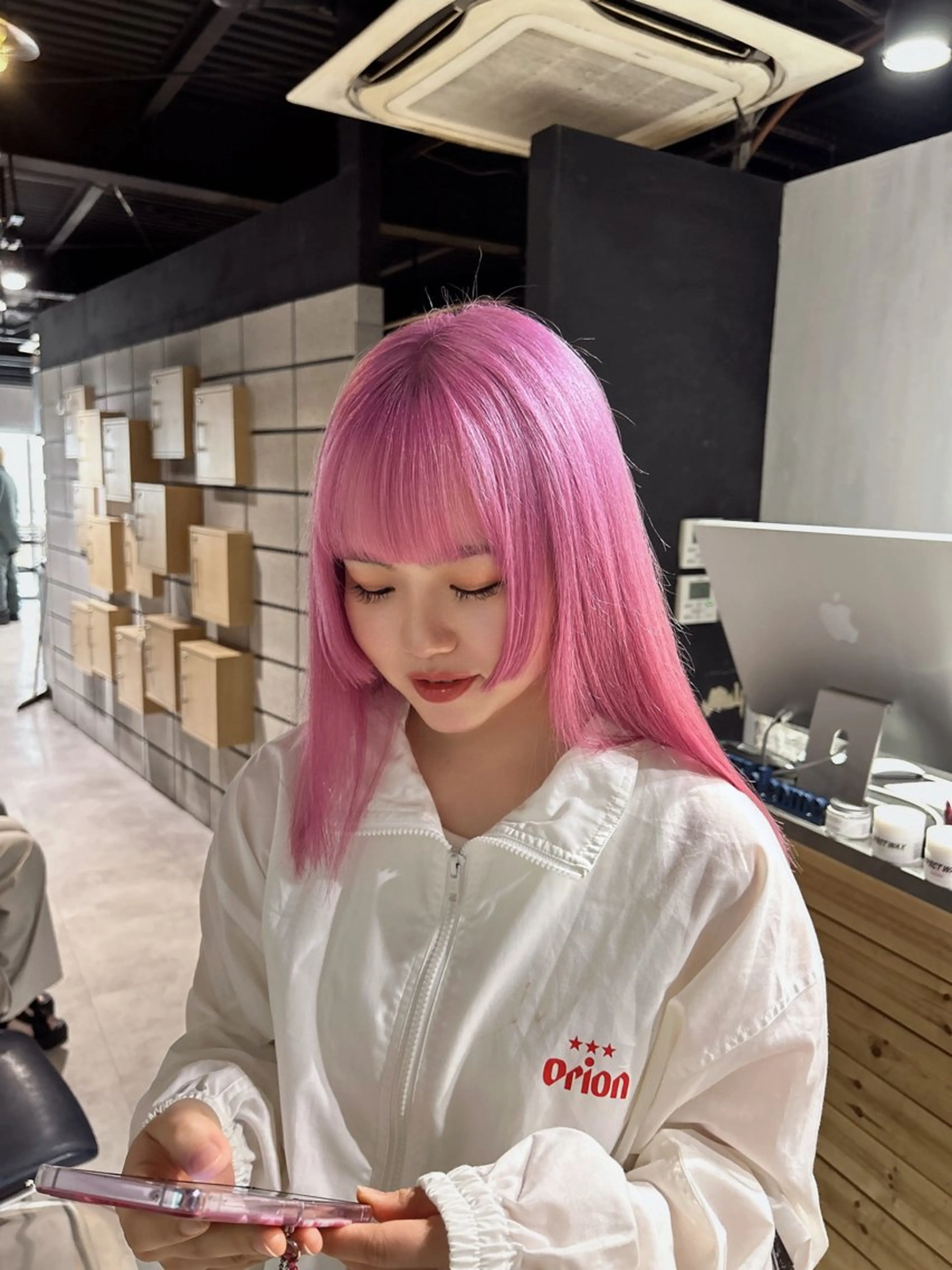 ロング 韓国風カラー 姫カット 韓国風ヘア レイヤーカット ワンホンレイヤー MEI🎀垢抜けカラ ー🎀韓国styleのヘアスタイル