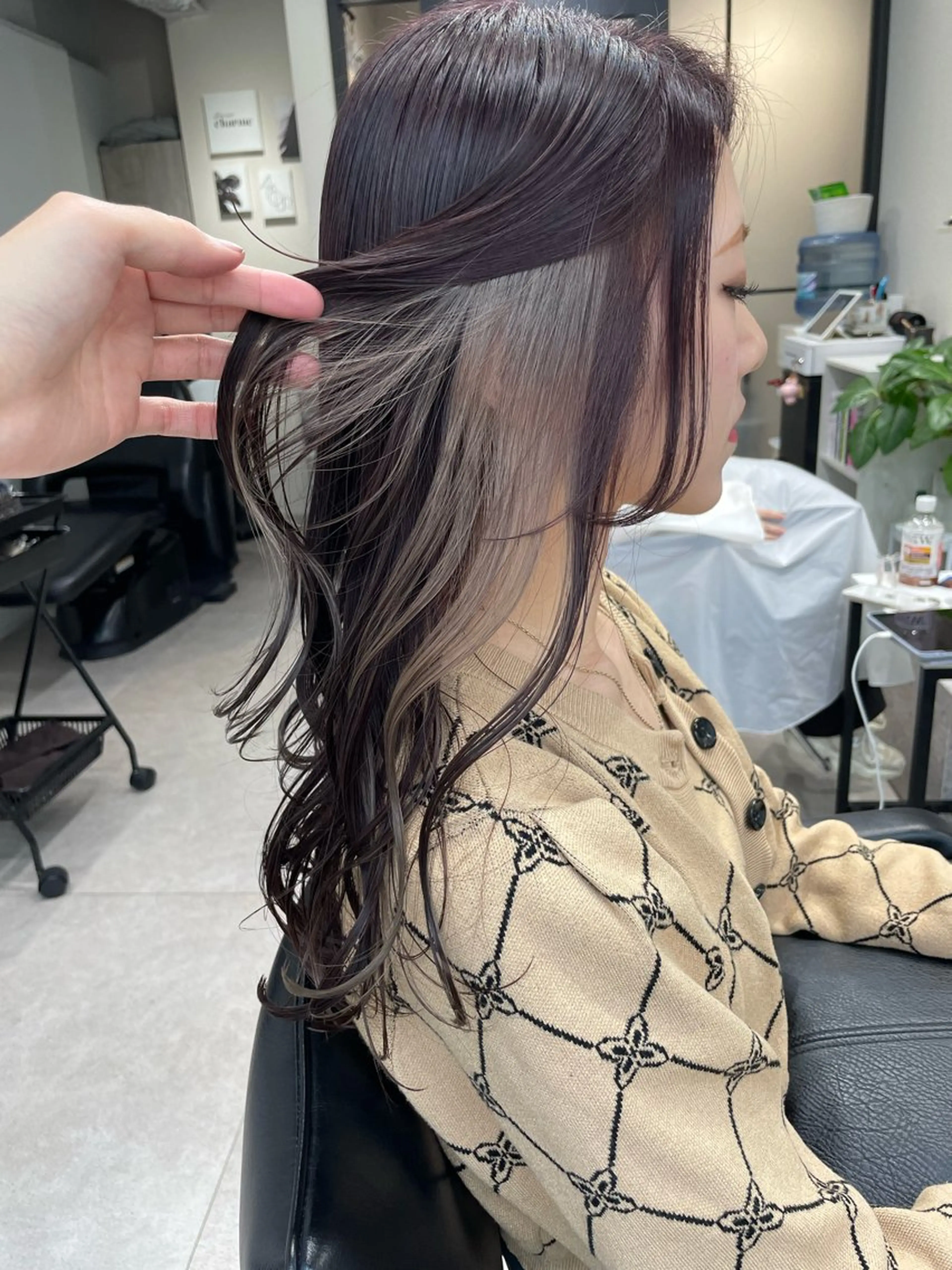 ロング カラー カット ヘアカラー 髪質改善will hairdesignのヘアスタイル