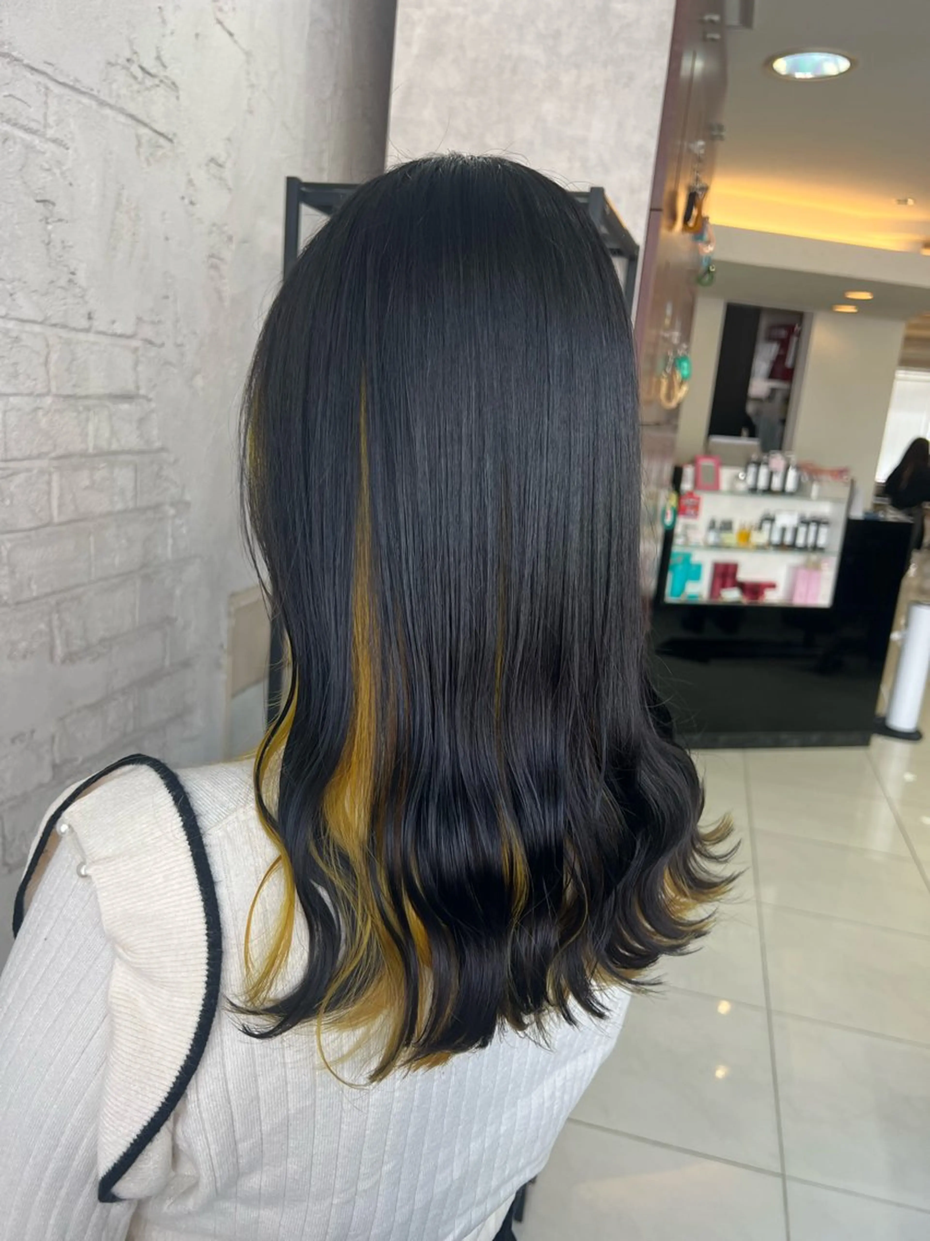 セミロング ヘアカラー エクステ＆艶カラー 🎀YURINA🎀のヘアスタイル
