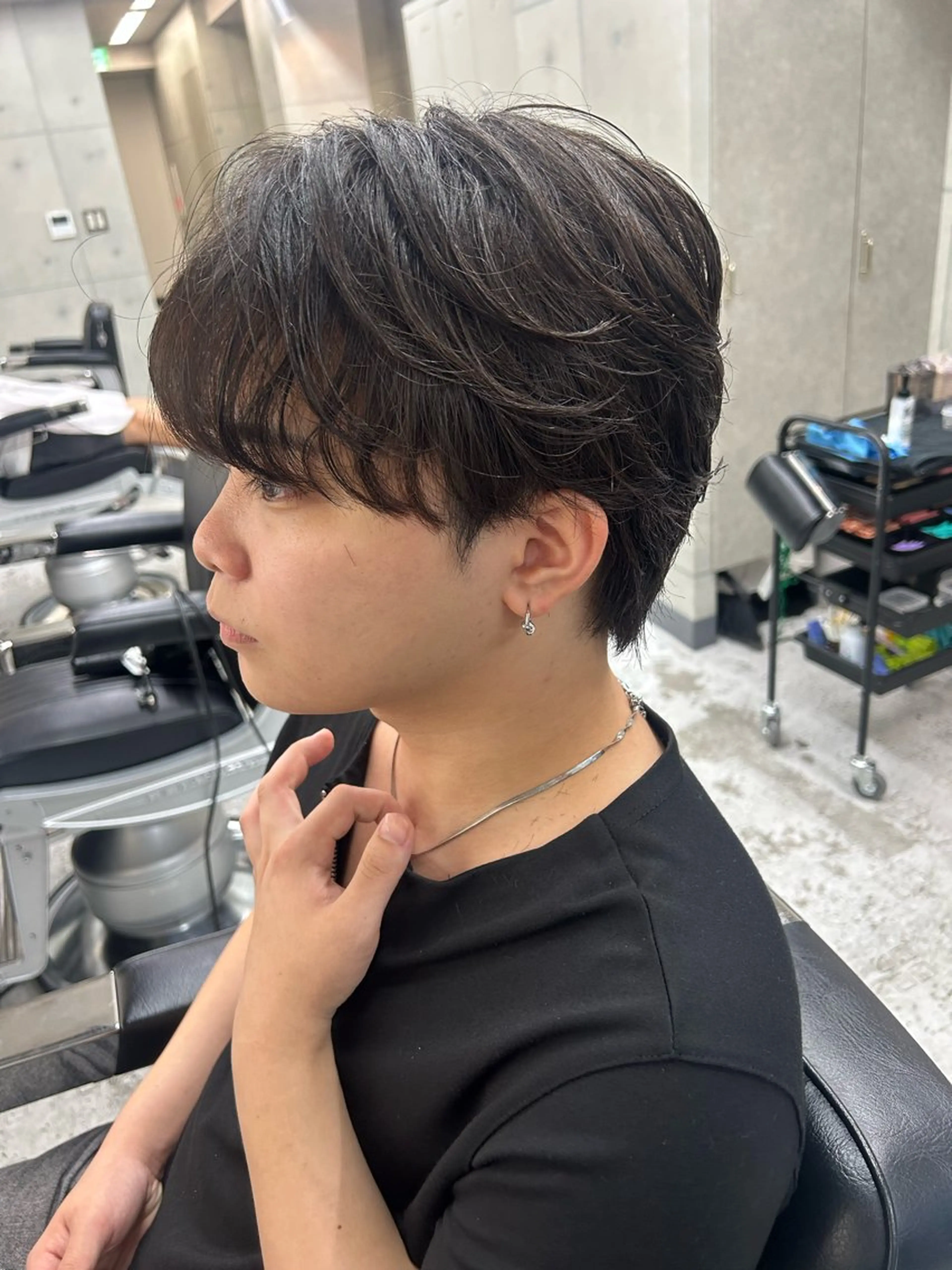 ミディアム カット パーマ メンズカット/ OHTA MIYUのヘアスタイル