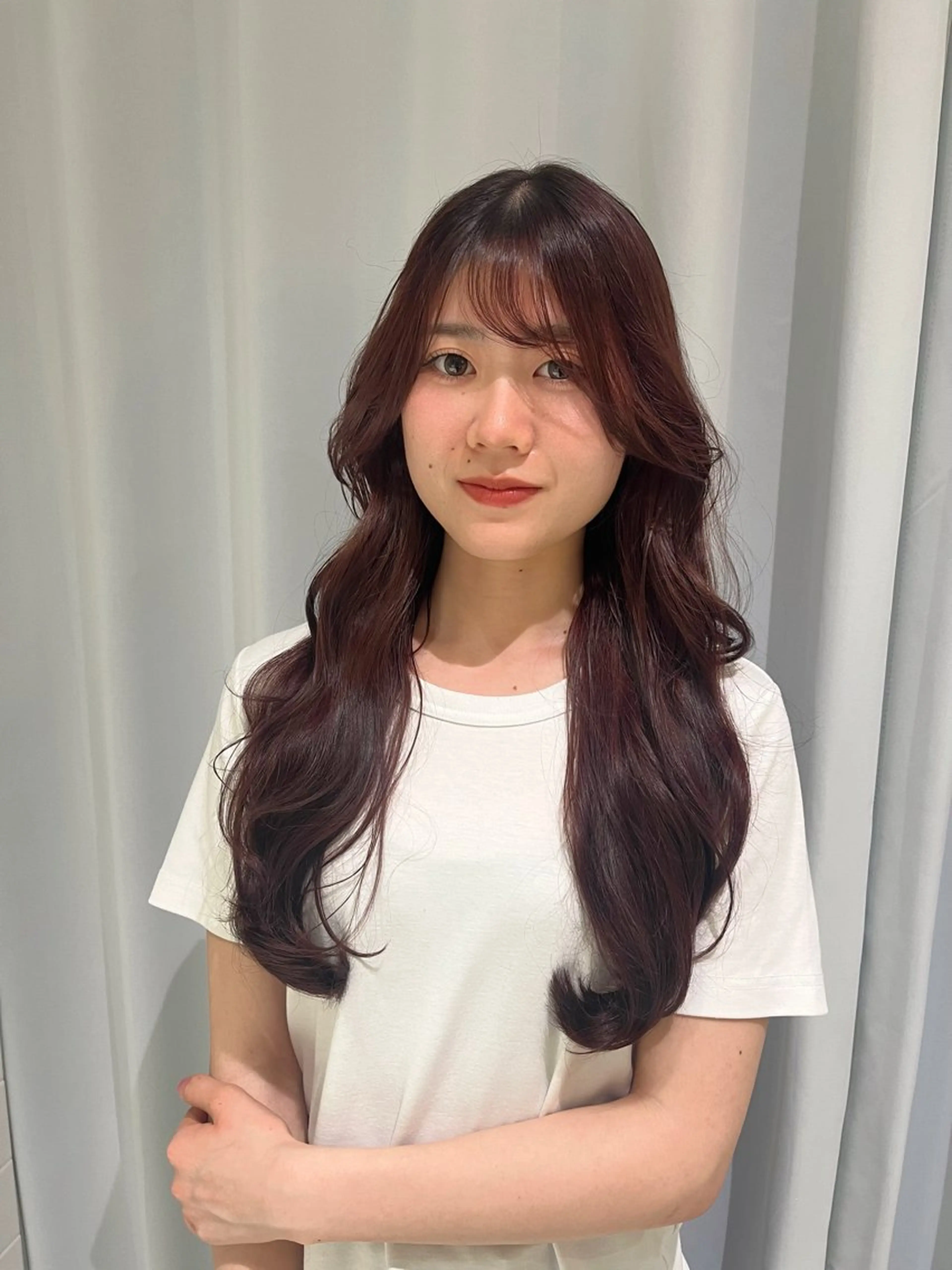 ロング ピンクブラウン 透明感カラー 💎飯塚ゆうきのヘアスタイル