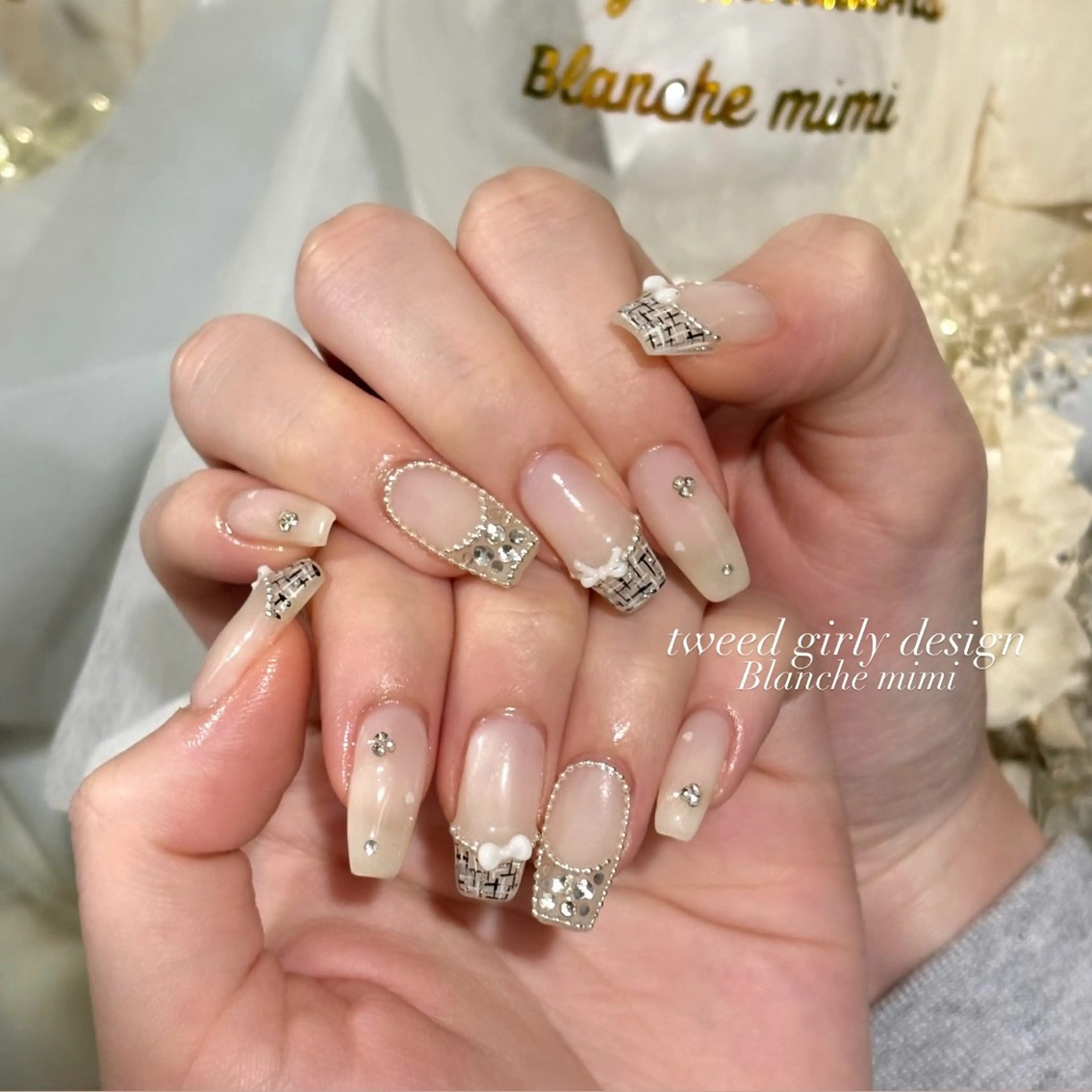 ネイル ハンドネイル Blanche mimi.u_aのネイルデザイン