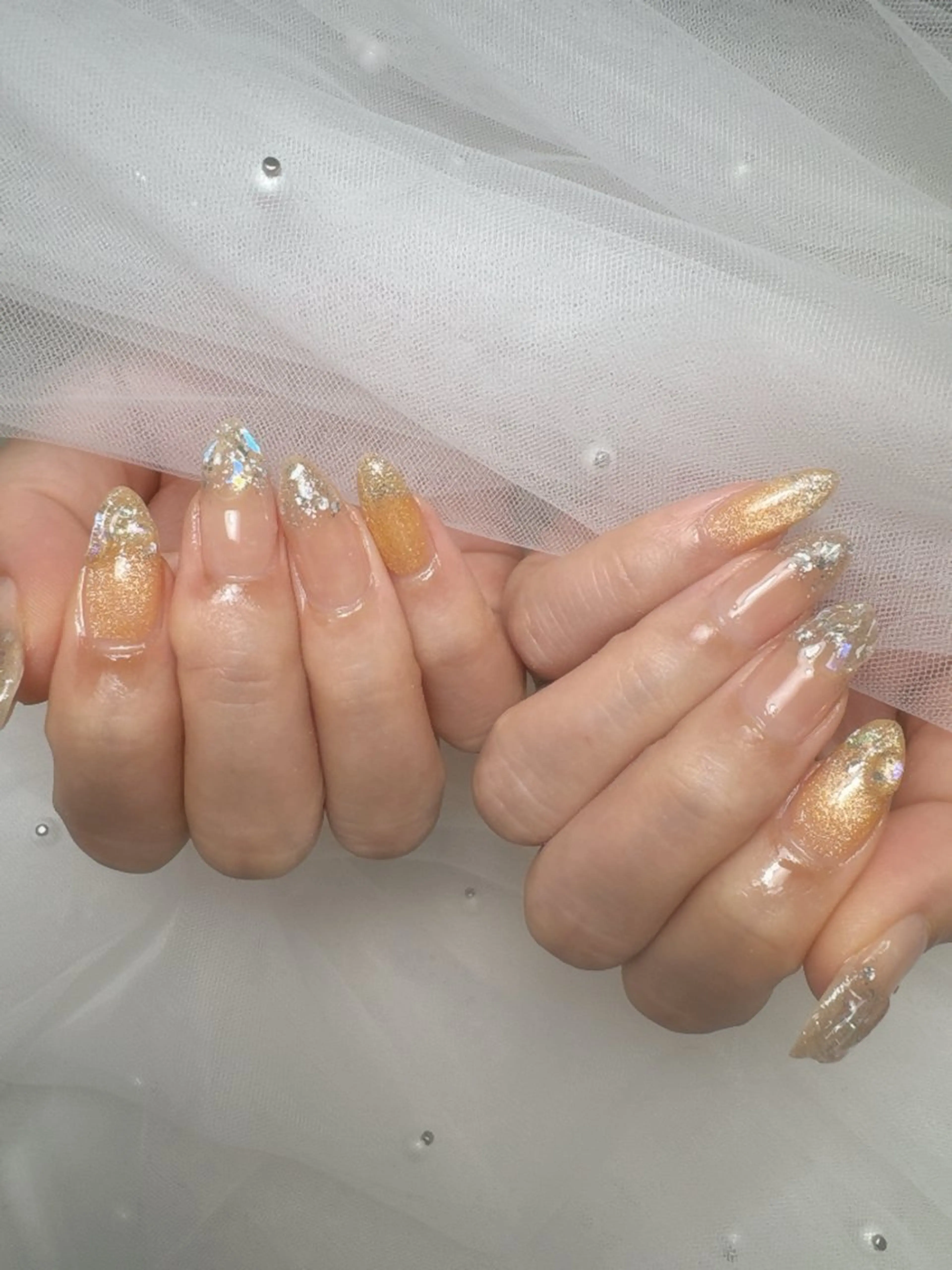 ネイル チークネイル ジェルネイル キラキラネイル 韓国ネイル 持ち込み ハンドネイル Queeens nailのネイルデザイン