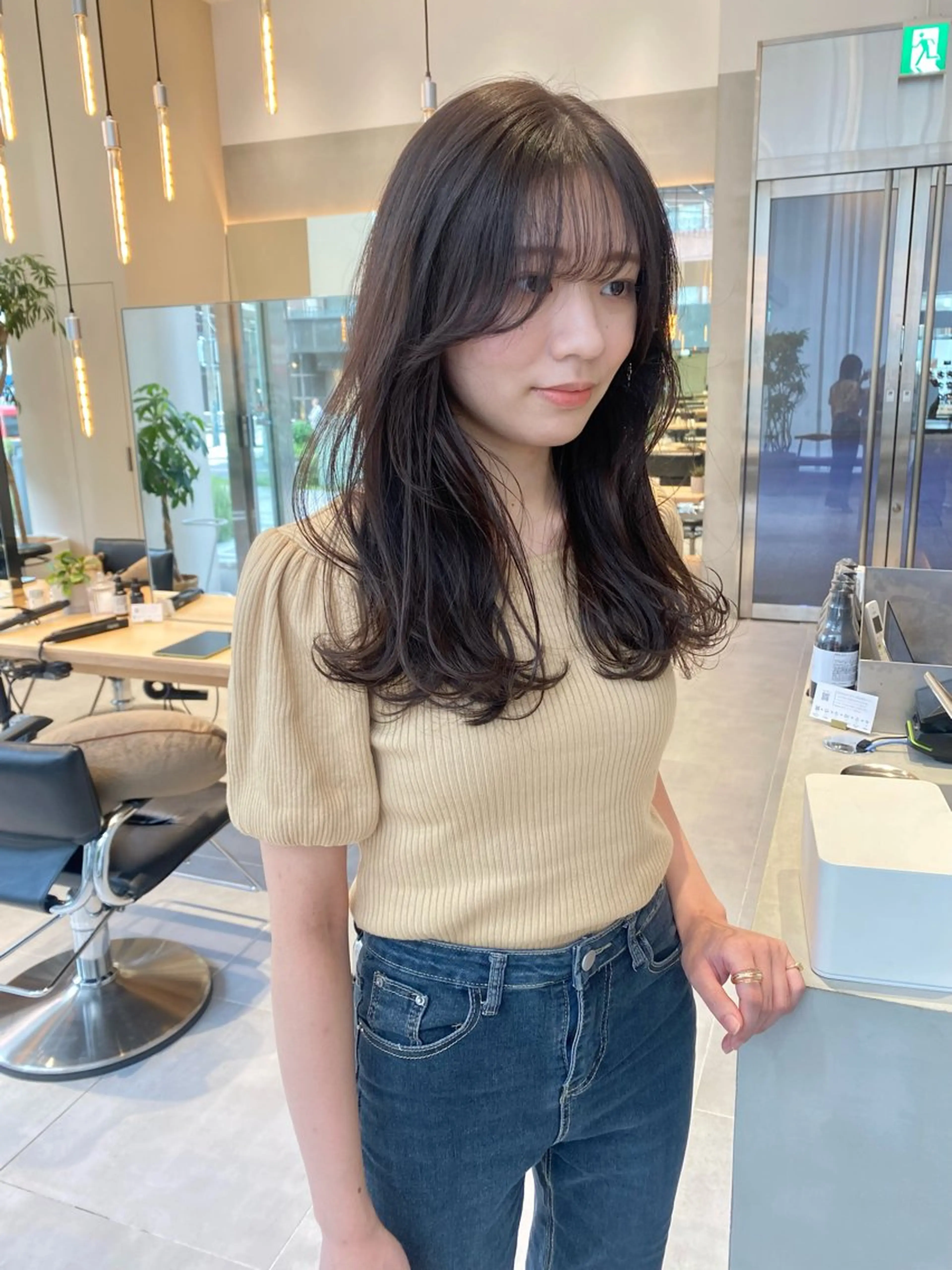 ロング カラー ヘアアレンジ カット ヘアカラー トリートメント ヘアセット 🎀韓国レイヤー 🇰🇷mireiのヘアスタイル