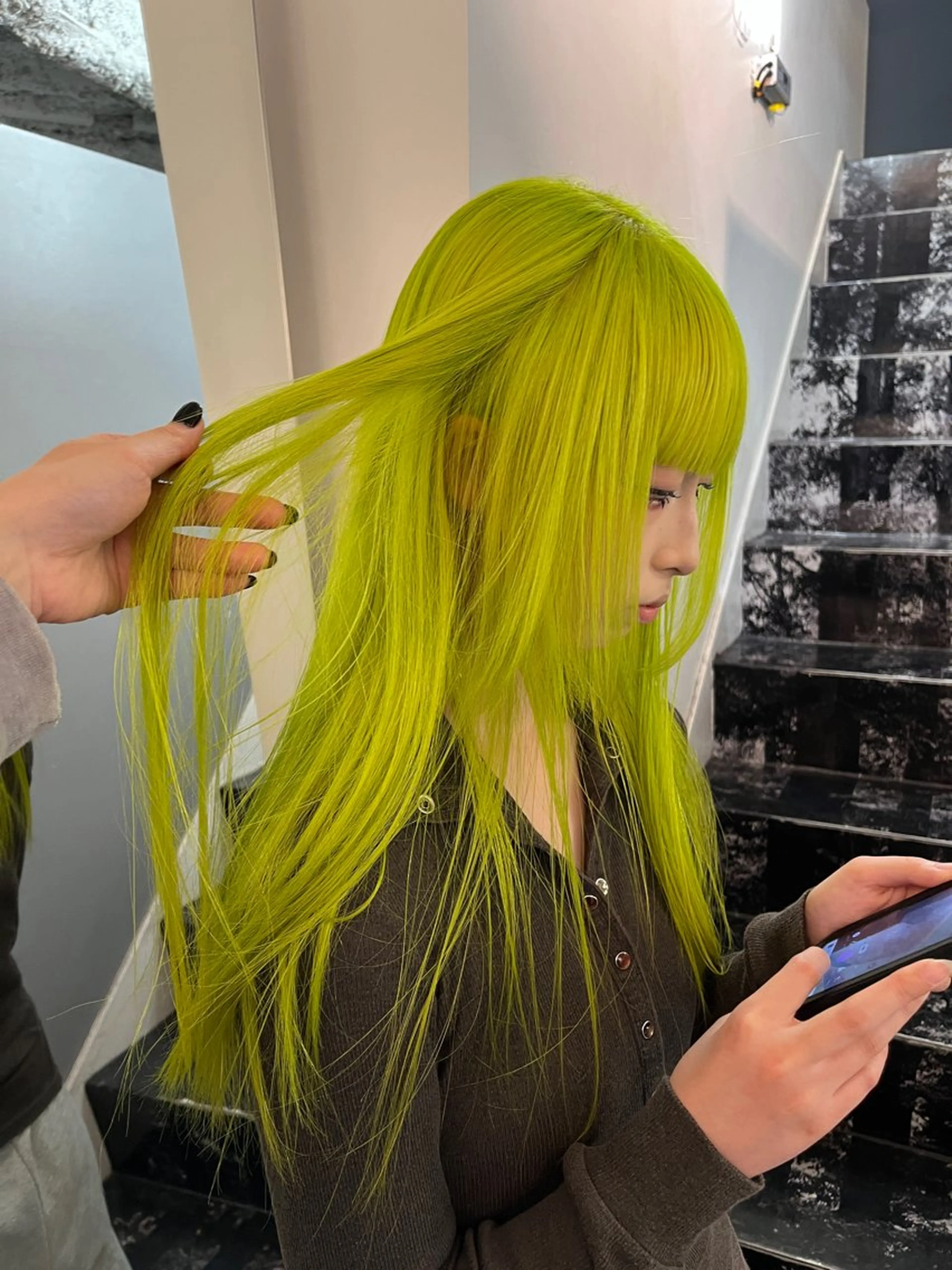 カラー ヘアカラー KAHO /ブリーチ /デザイン𖥔 ࣪のヘアスタイル