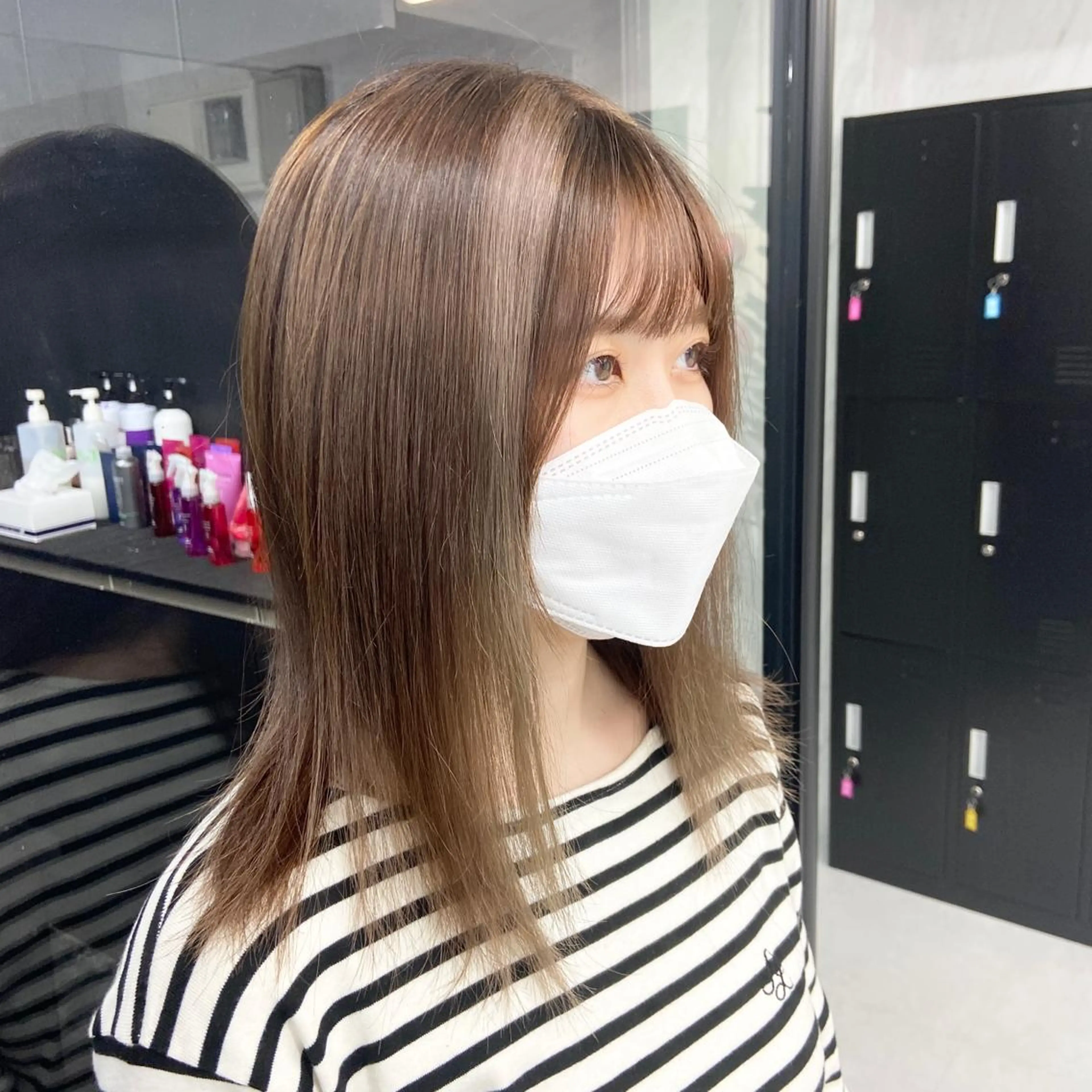 ミディアム カラー ハイトーンカラー ミルボンAujua認定サロン Ria  OSAKA 梅田所属・メンズ特化/ マンツーマン/Ryuのヘアスタイル