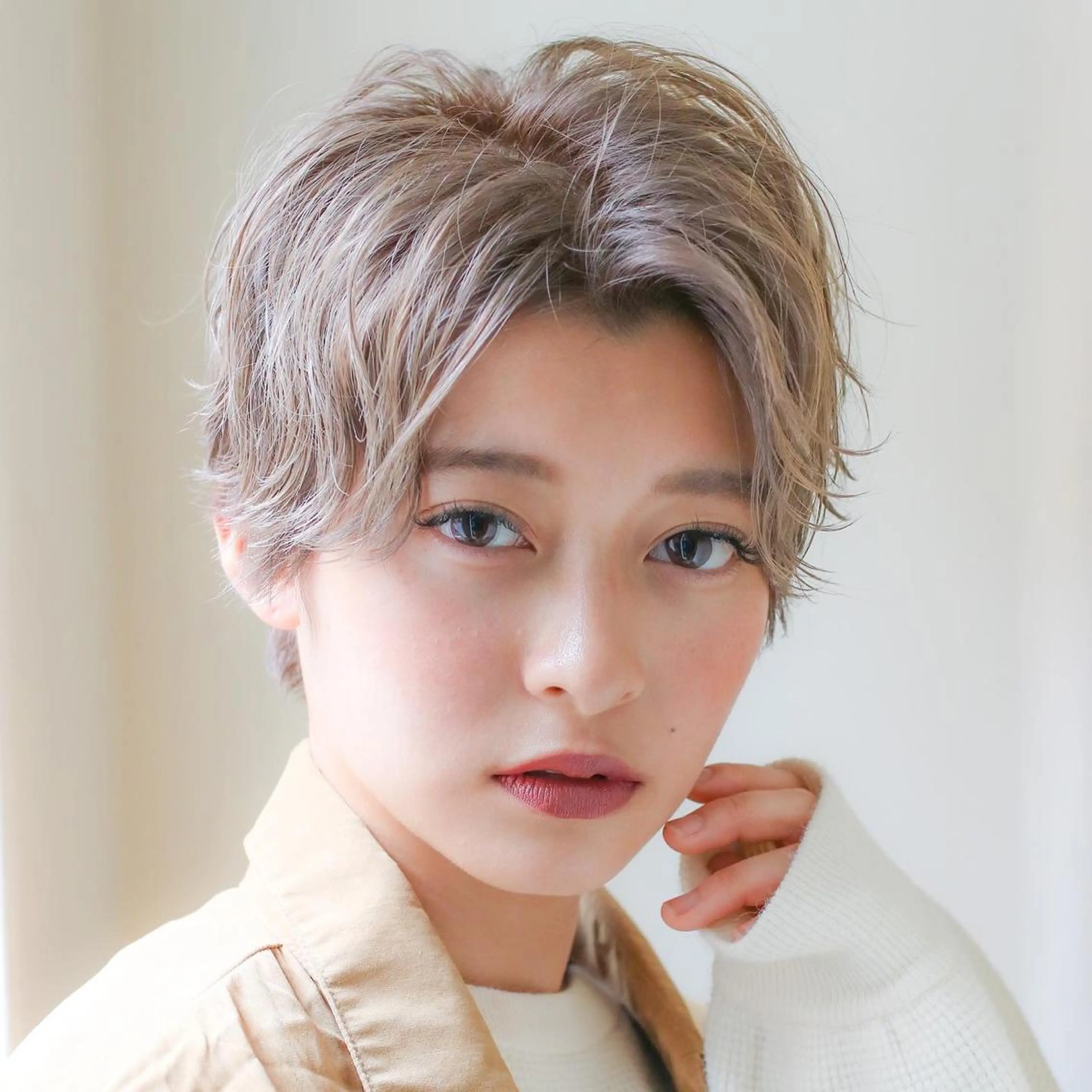 ショート カラー パーマ ハンサムショート ショートヘア Lond re Maison.原宿のヘアスタイル