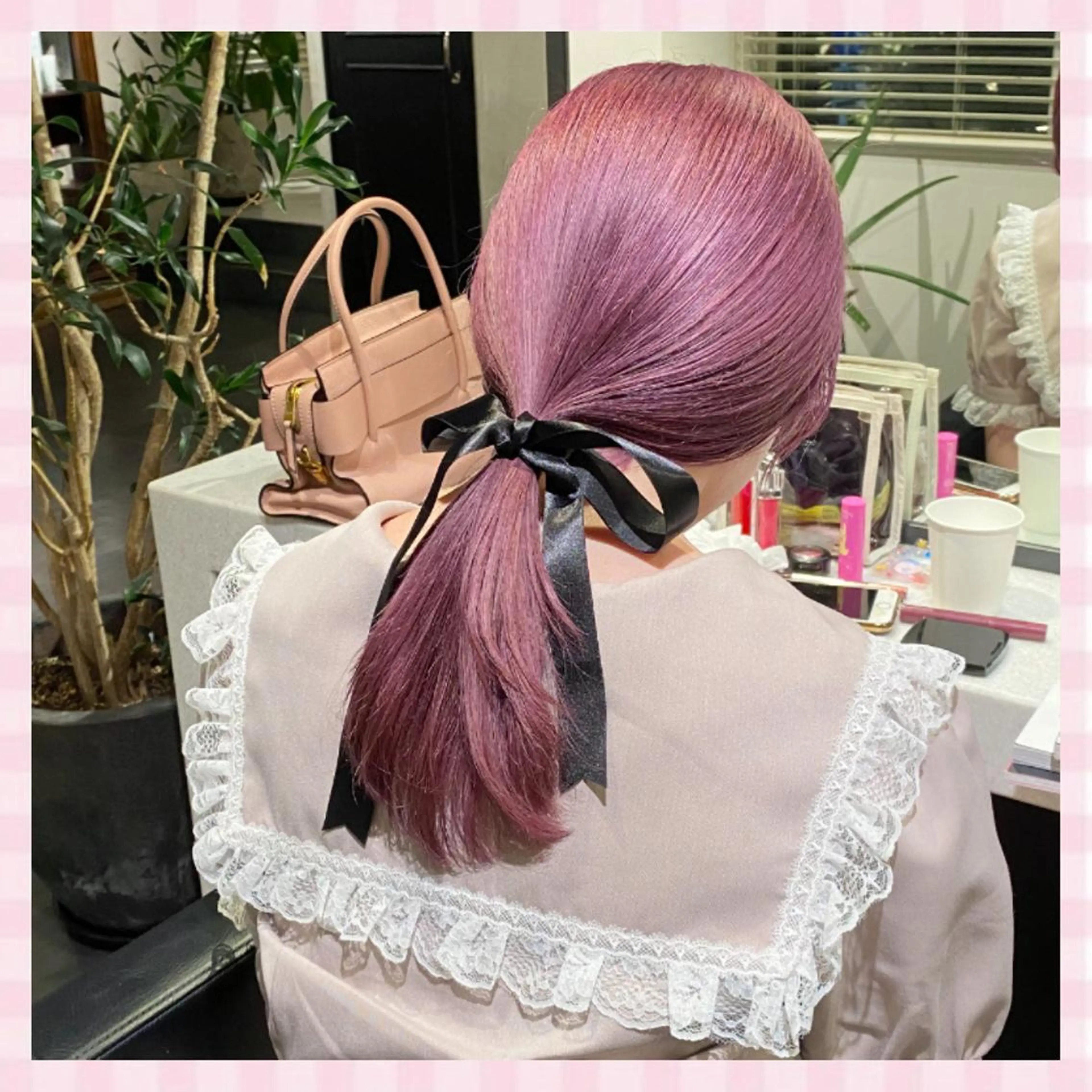 セミロング カラー ヘアアレンジ 💗ガーリーヘア🎀 saki💗のヘアスタイル