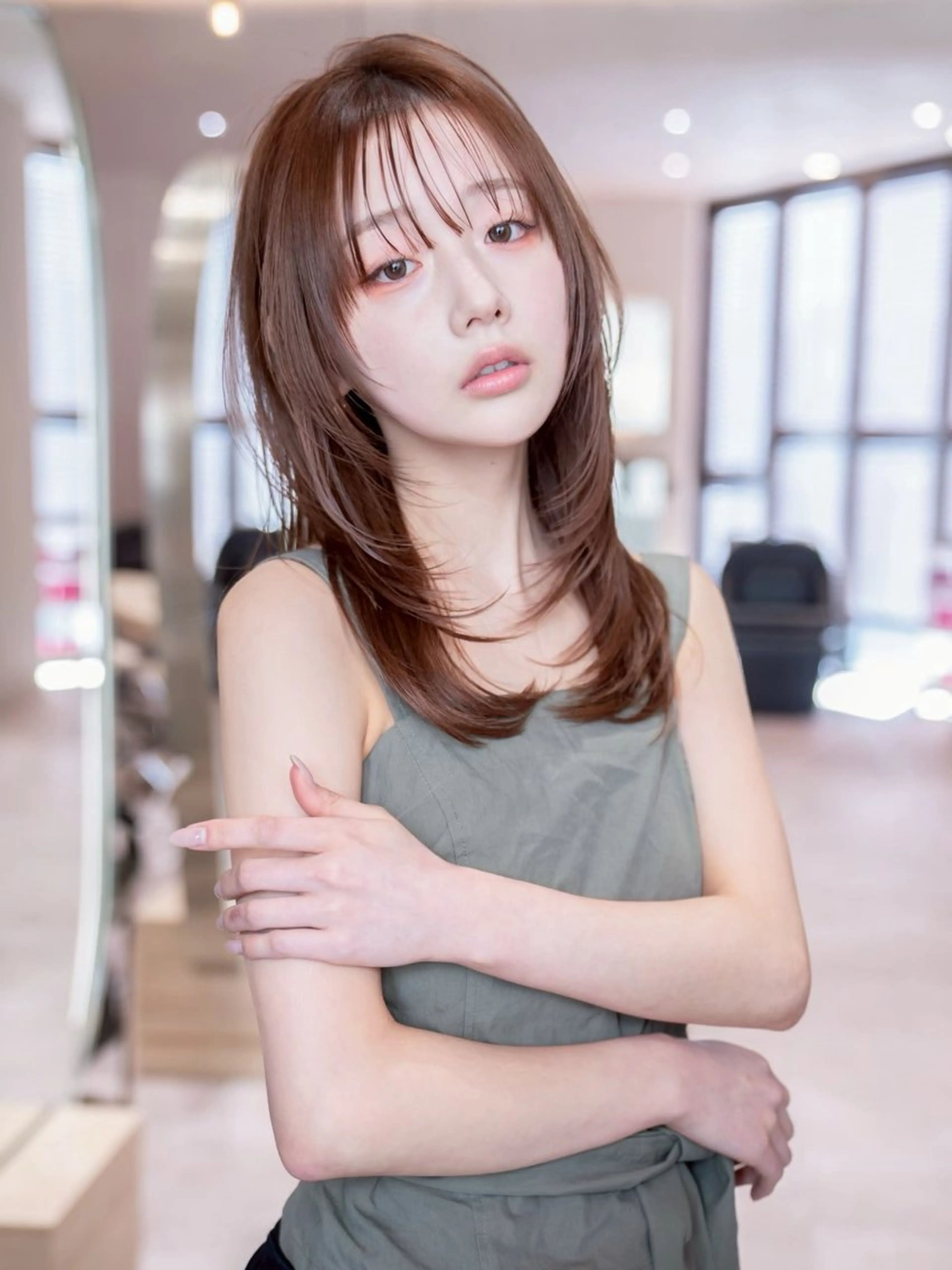 セミロング カラー 渋谷🎀透明感カラー レイヤー/mikuのヘアスタイル