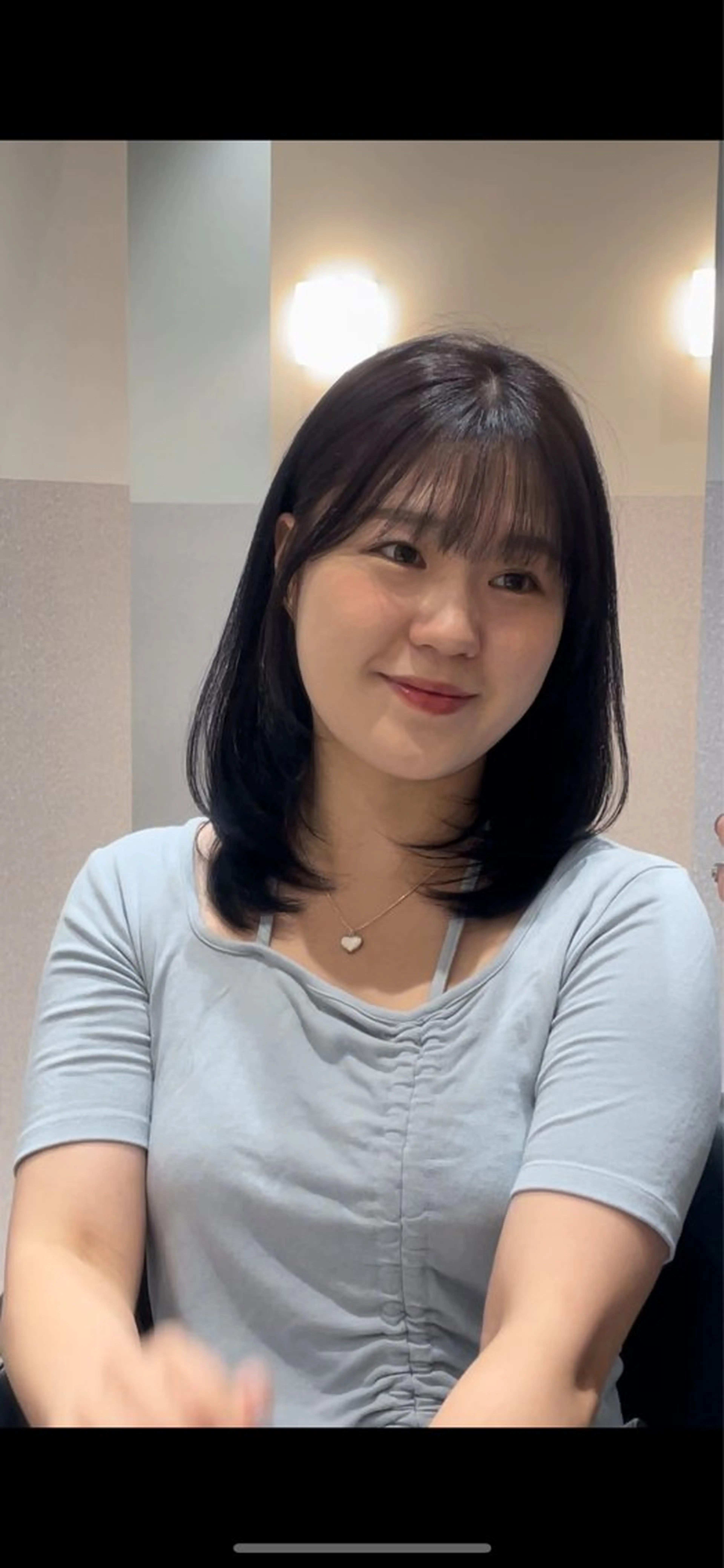 ミディアム ハッシュカット 韓国風ヘア レイヤーカット カット ヘアカラー トリートメント ❤︎︎韓国ヘア❤︎︎ 𝑺𝒉𝒊𝒉𝒐のヘアスタイル