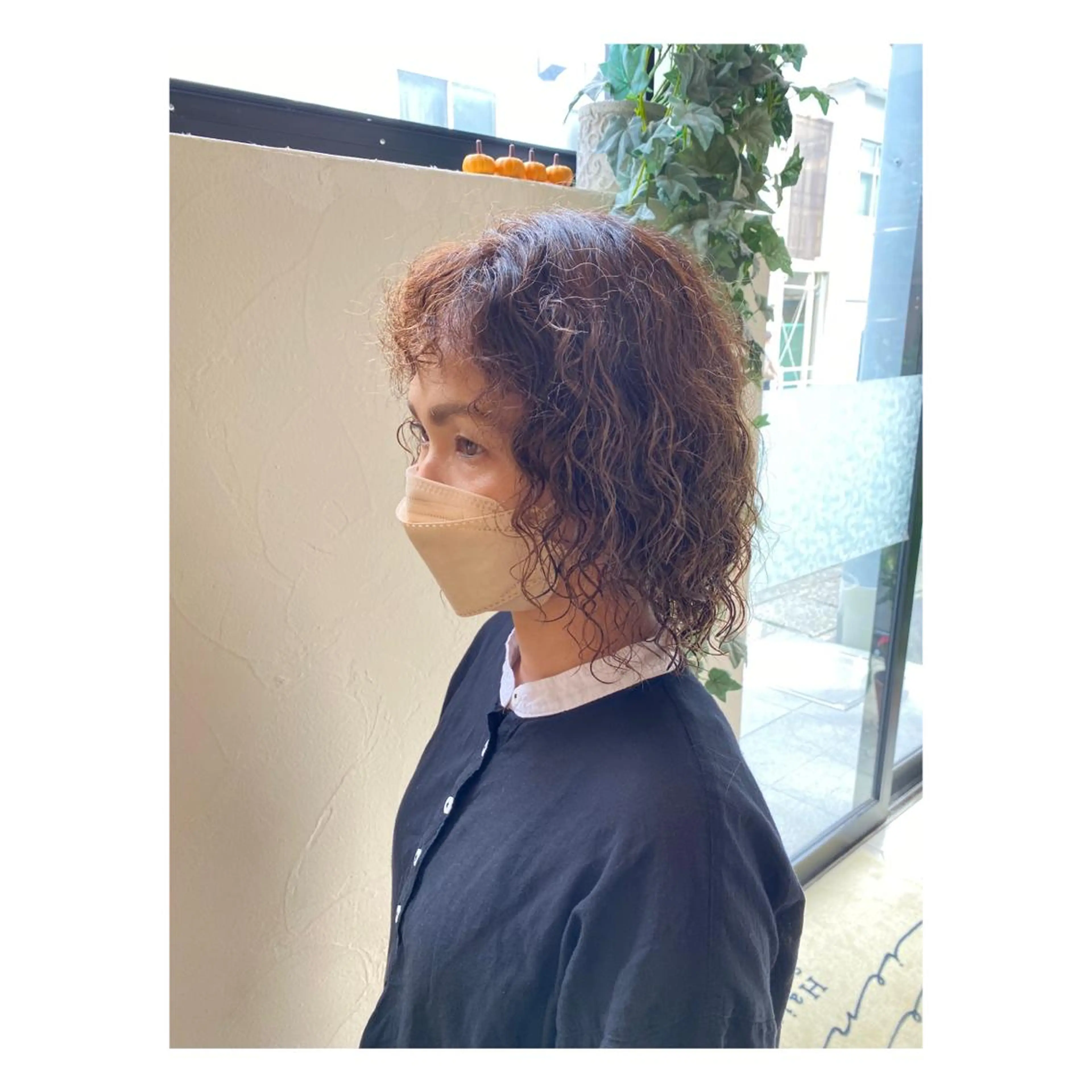 ミディアム パーマ カット パーマ 菊池大一 溝の口パーマのヘアスタイル