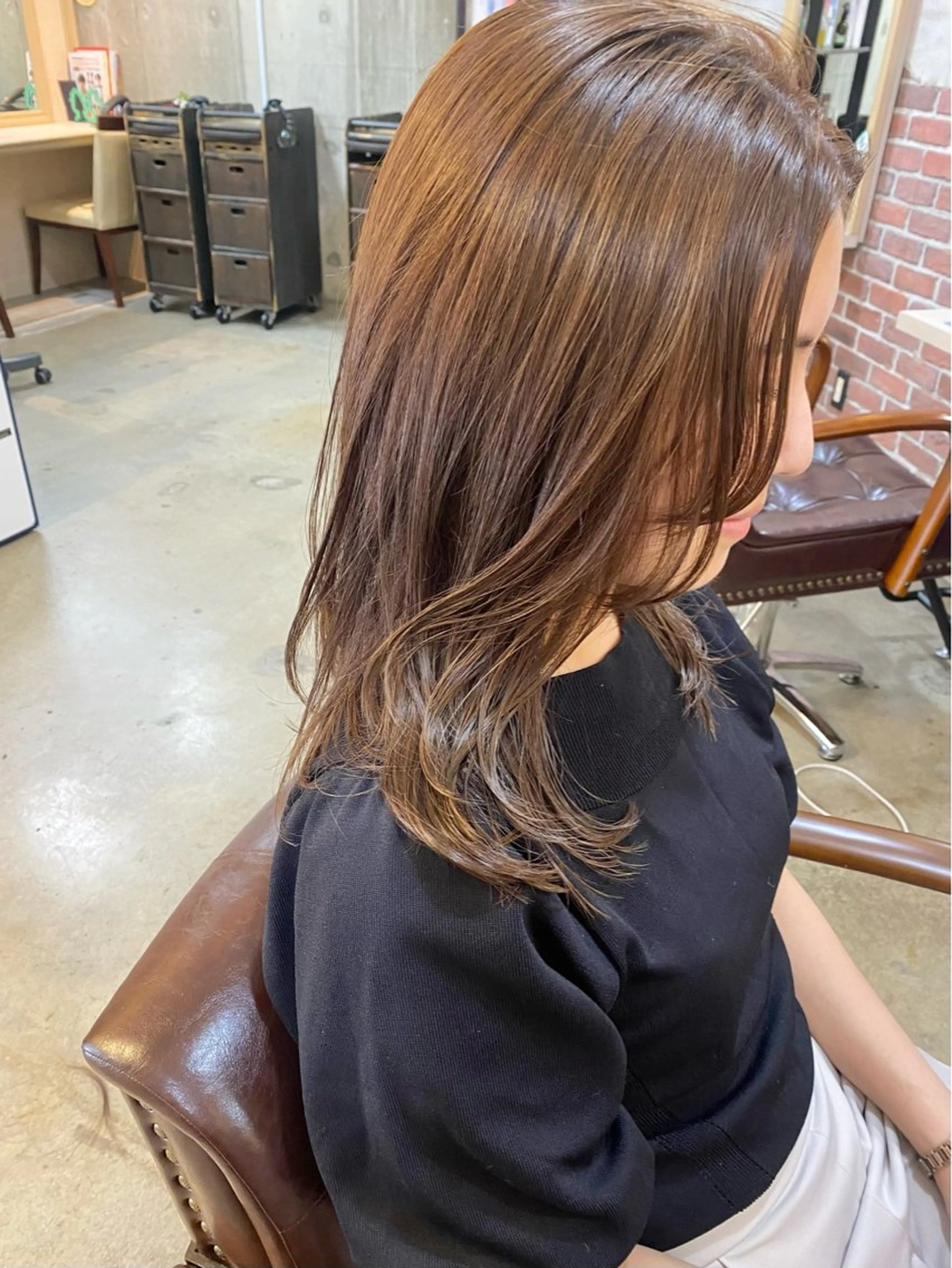 ロング カラー レイヤーカット カット トリートメント レイヤーカット/ 根本瑠実のヘアスタイル