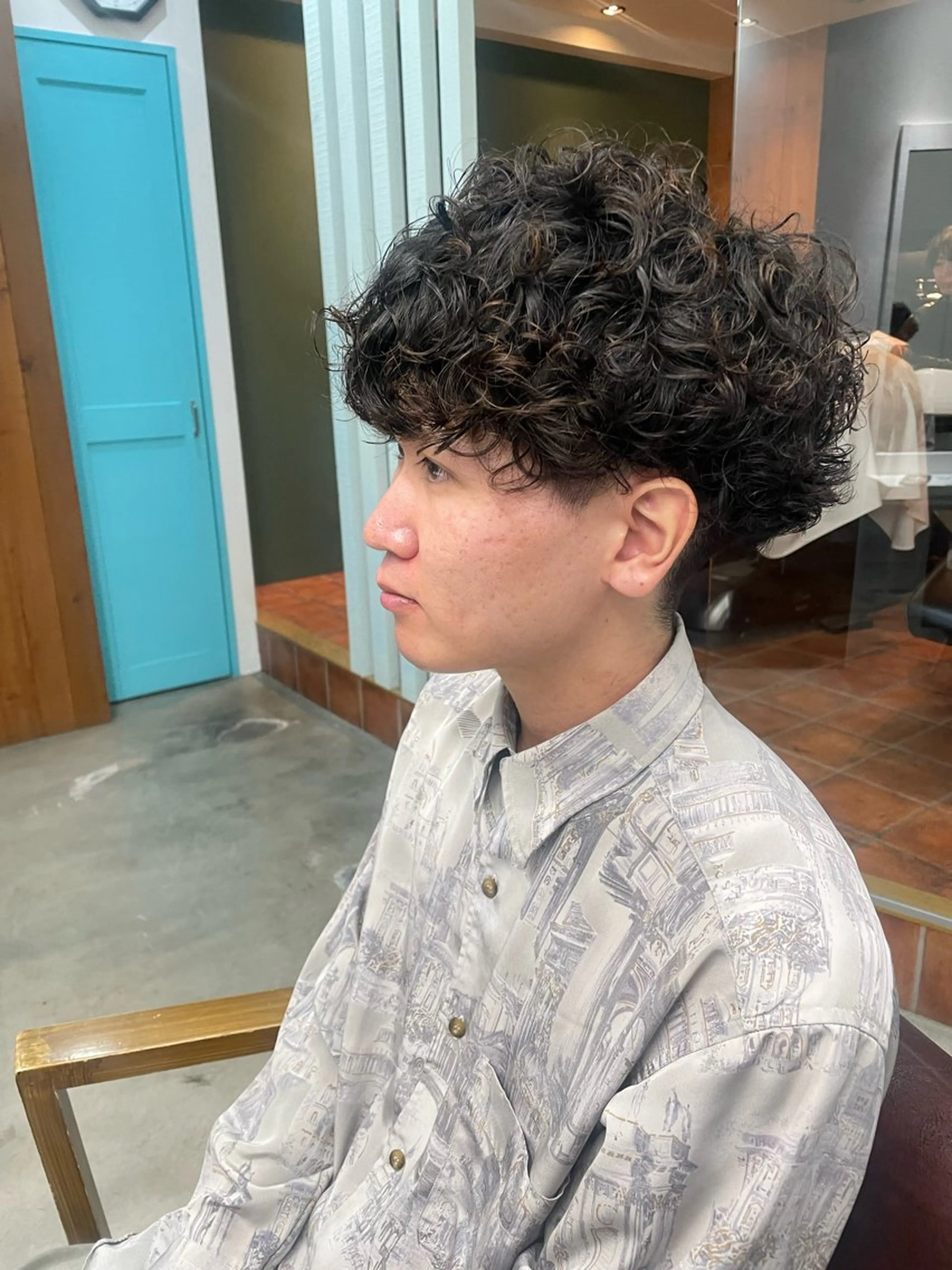 パーマ メンズ 韓国ヘア/wカラー レイヤー/RIN🎀のヘアスタイル