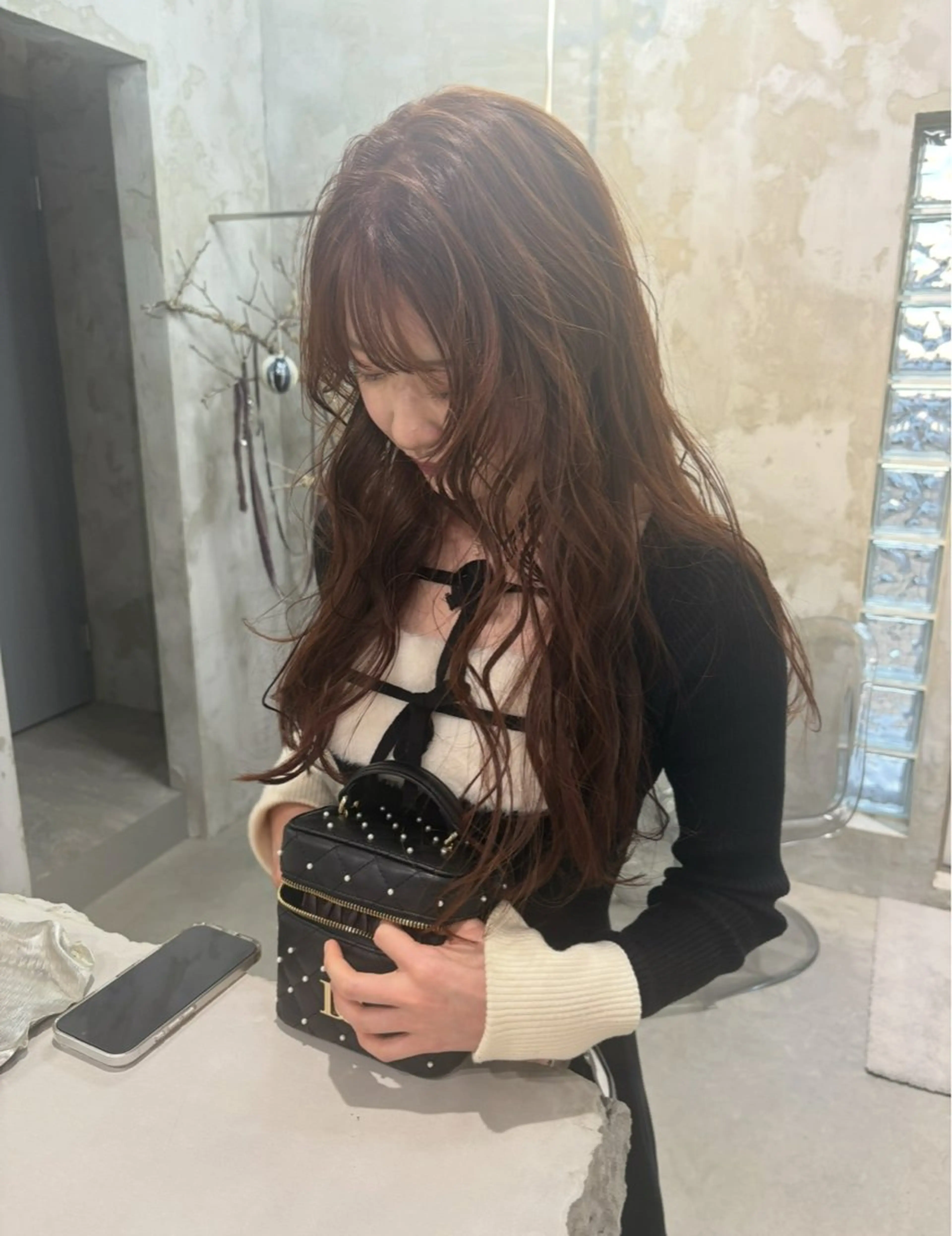 セミロング 岩間 萌々果/eimのヘアスタイル