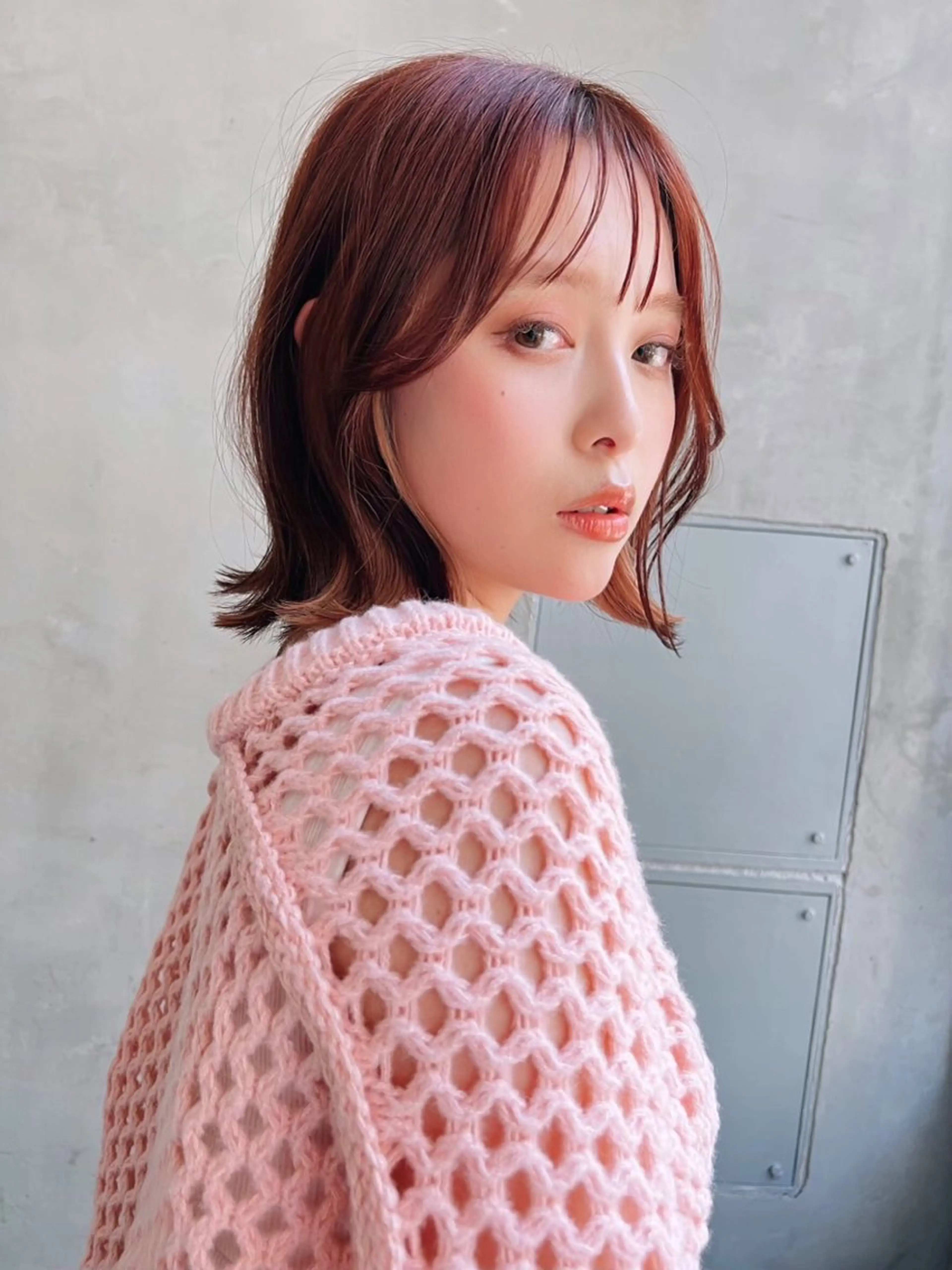 ミディアム ヘアカラー mowen RUIのヘアスタイル