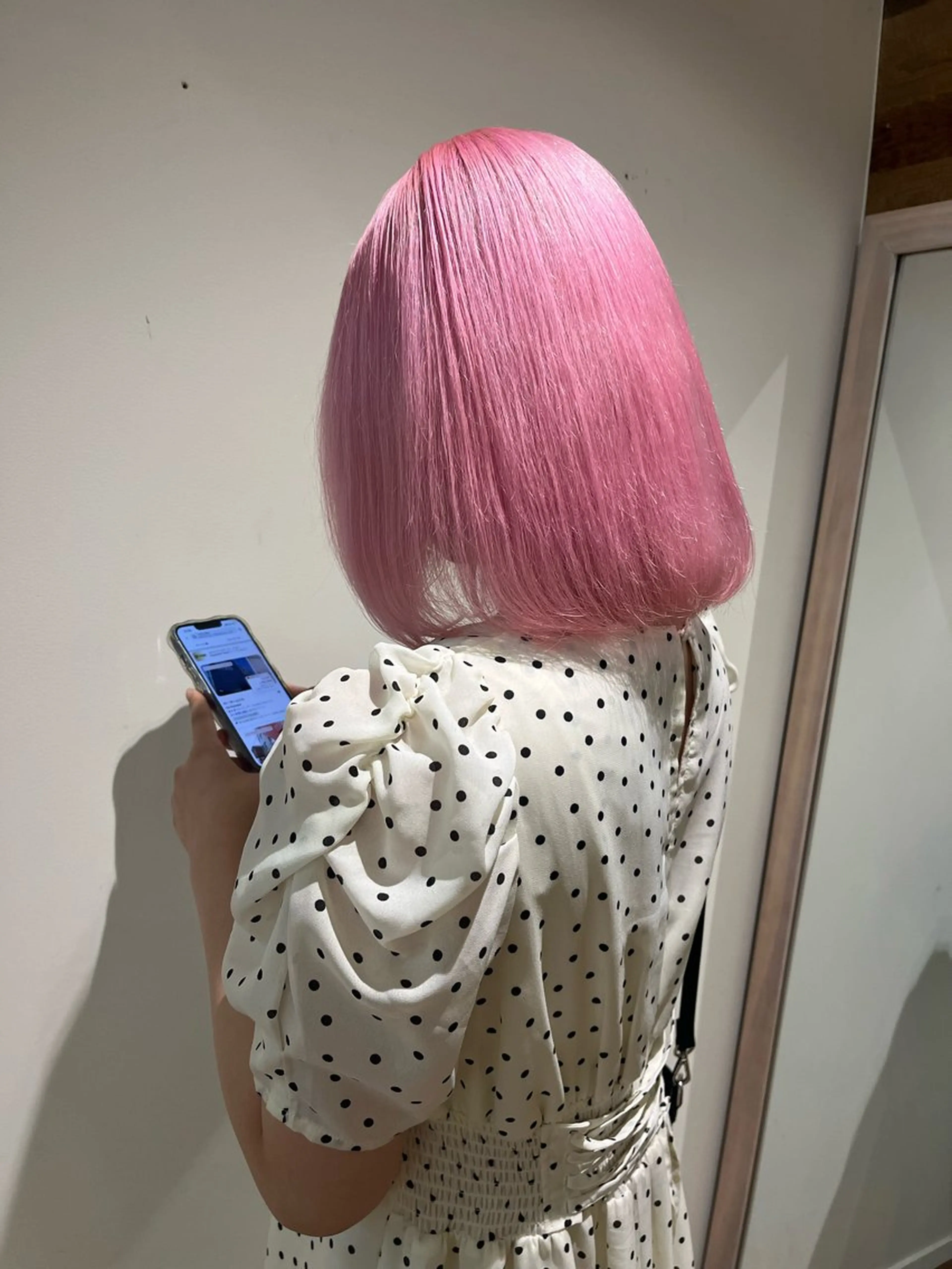 カラー ハイトーンカラー ピンクカラー 中村 彩奈のヘアスタイル