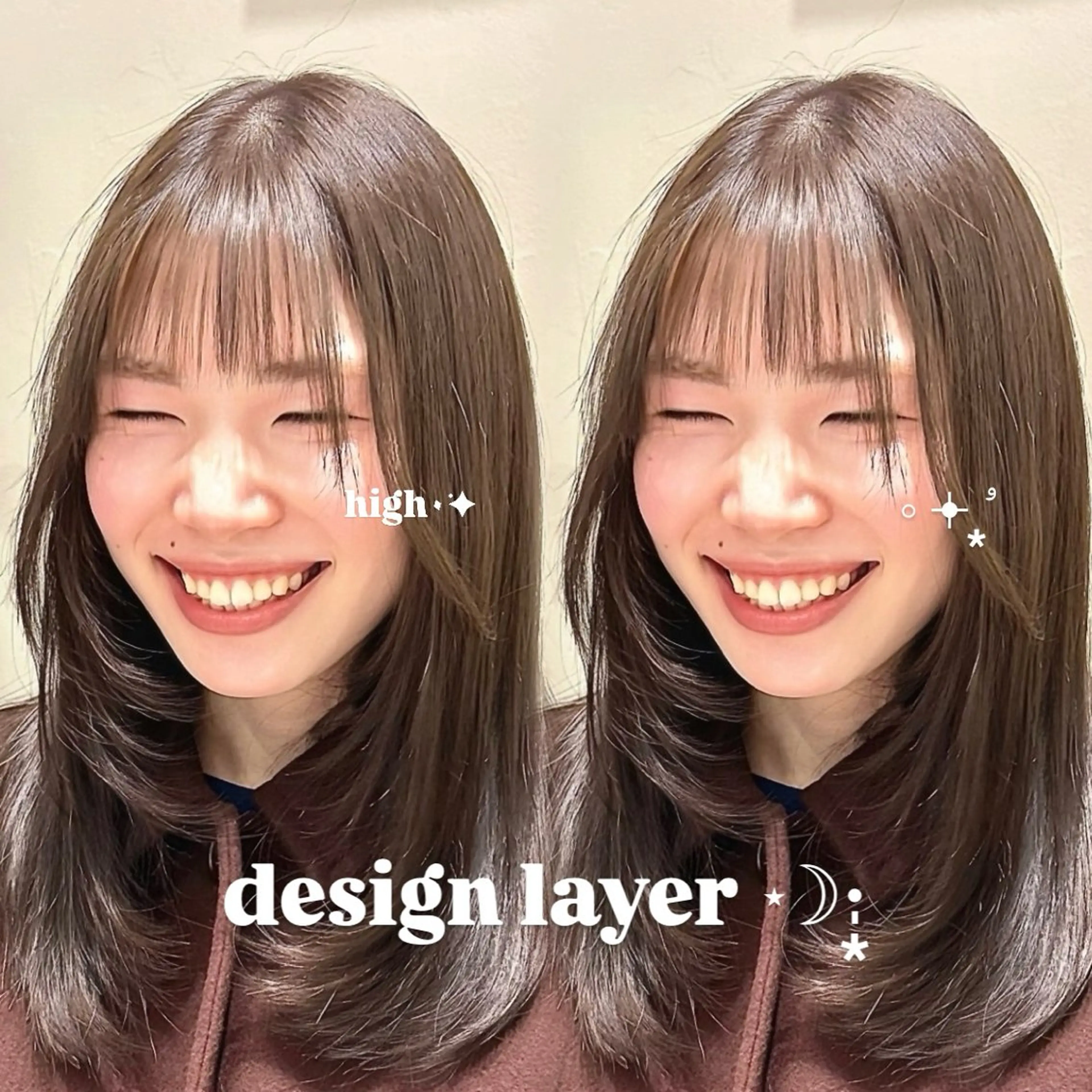 ミディアム カラー カット ヘアカラー 透明感カラー×レイヤ ー🧊横田 冴のヘアスタイル