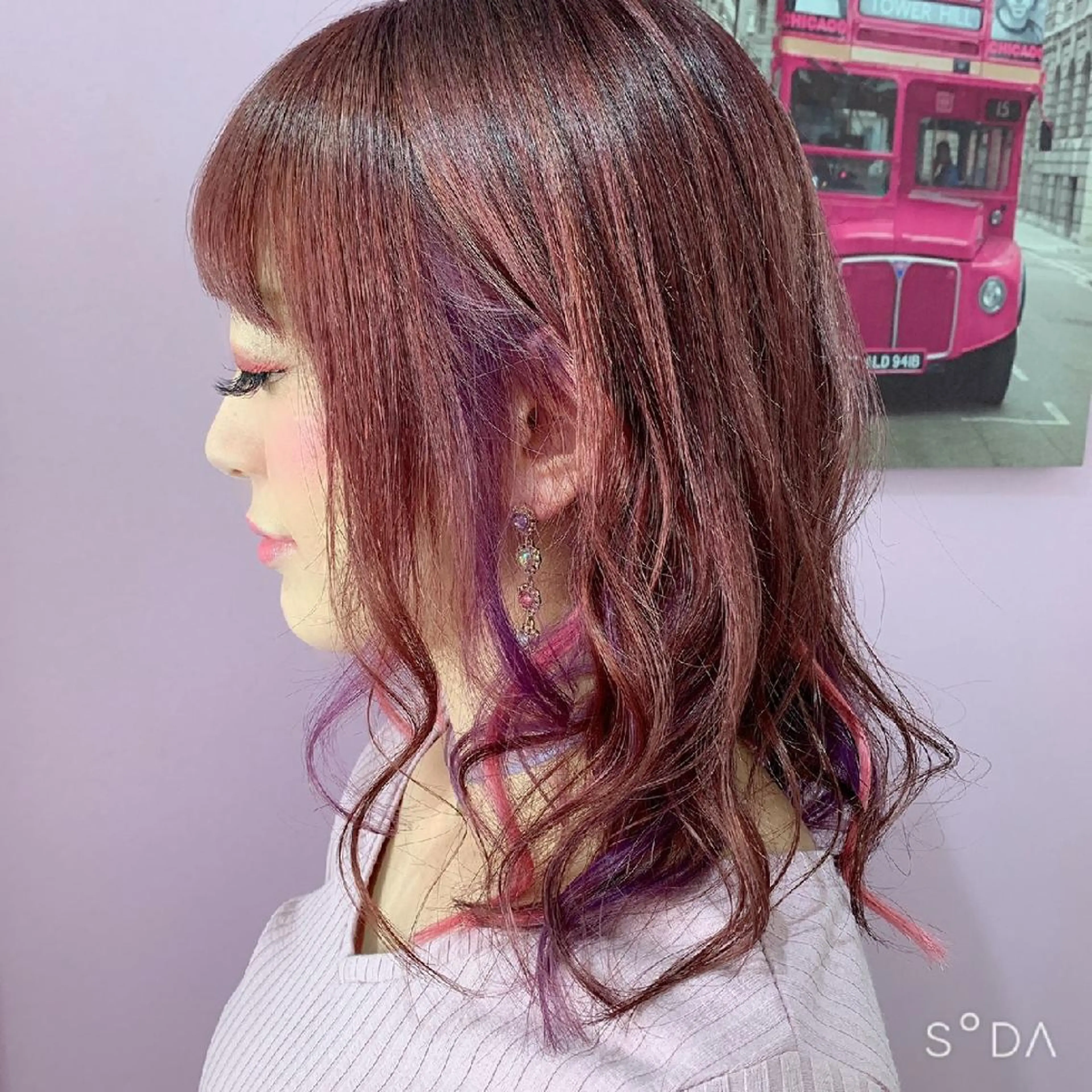 ミディアム ヘアアレンジ カラー ナカシマ  アユミのヘアスタイル