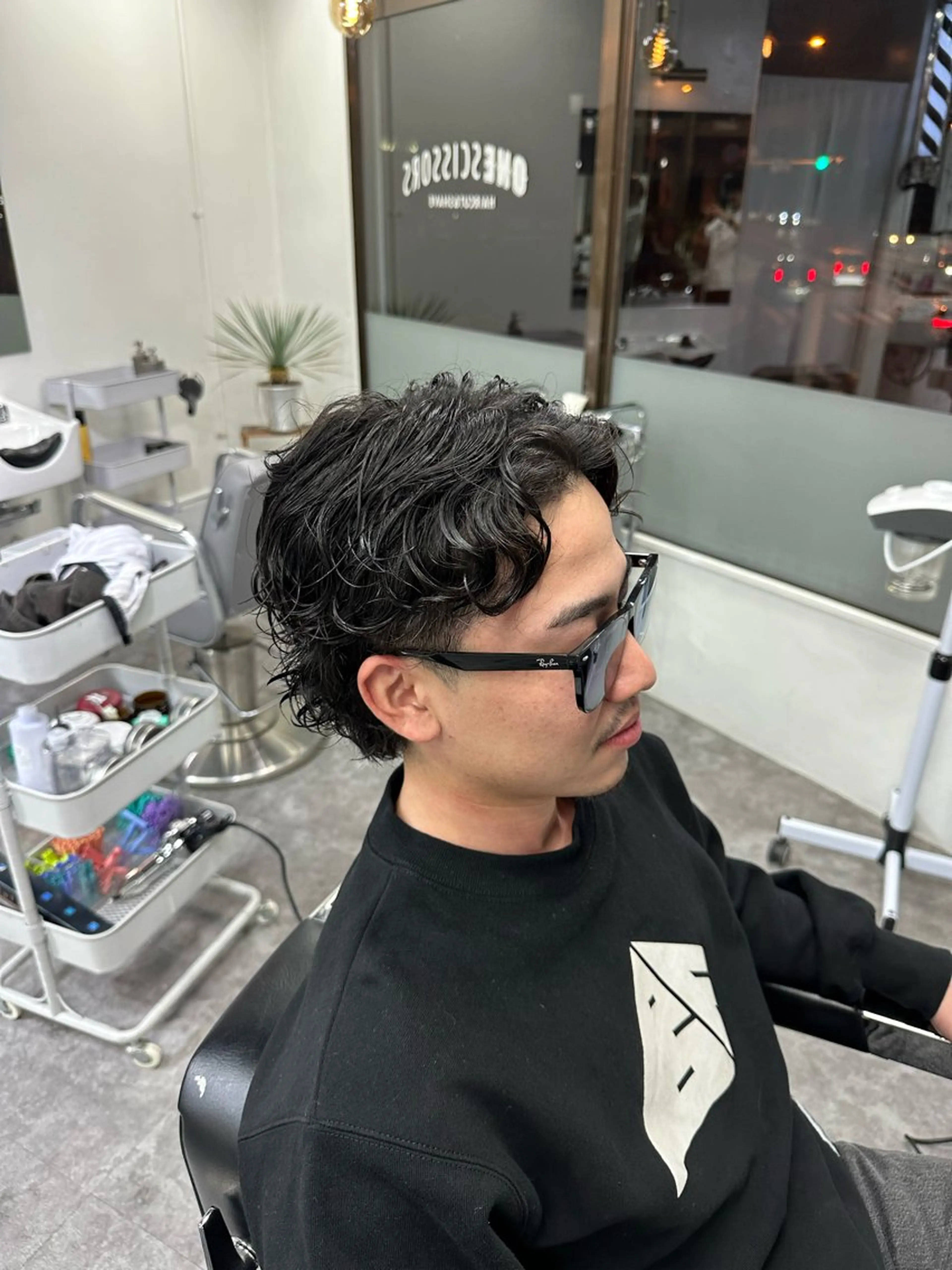 セミロング セミロングパーマ 宜保 斗馬のヘアスタイル