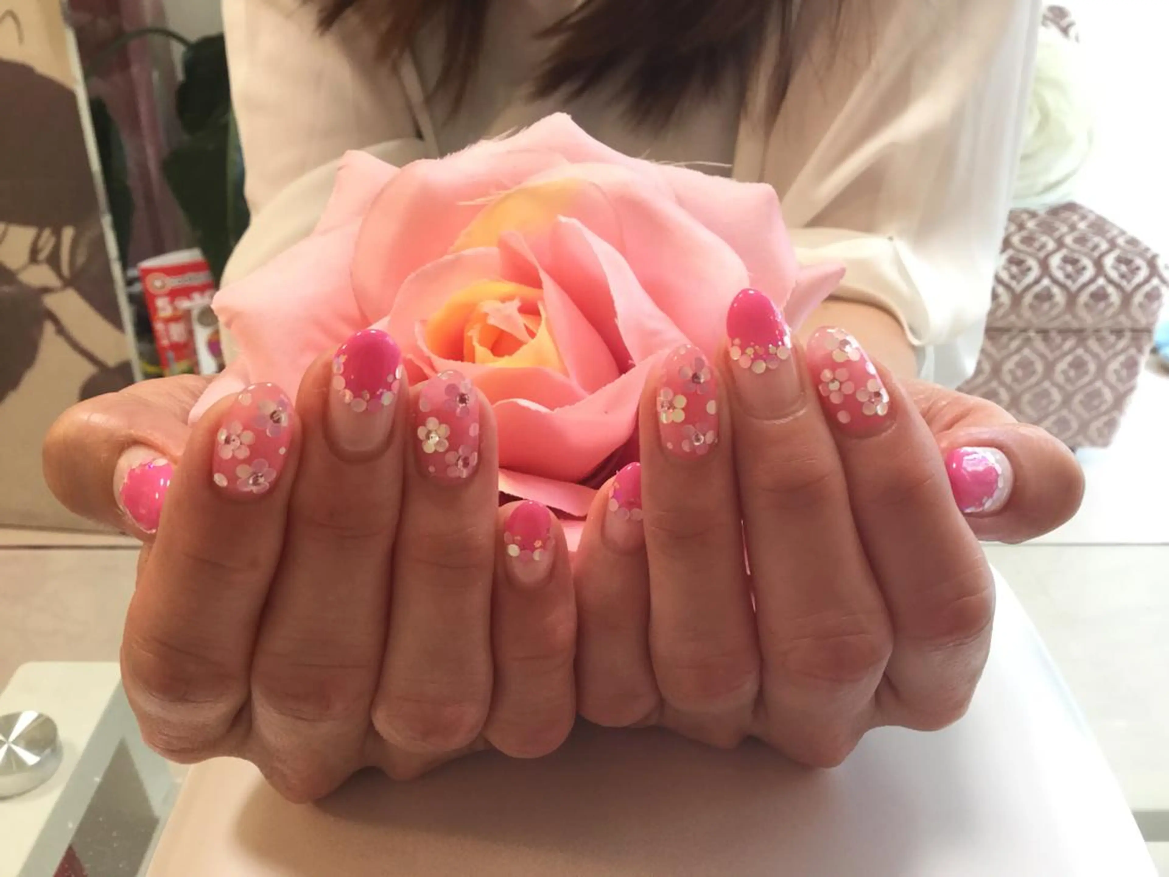 ネイル 春ネイル ♡ビジュール♡ NAIL &まつ毛のマツエク・マツパデザイン