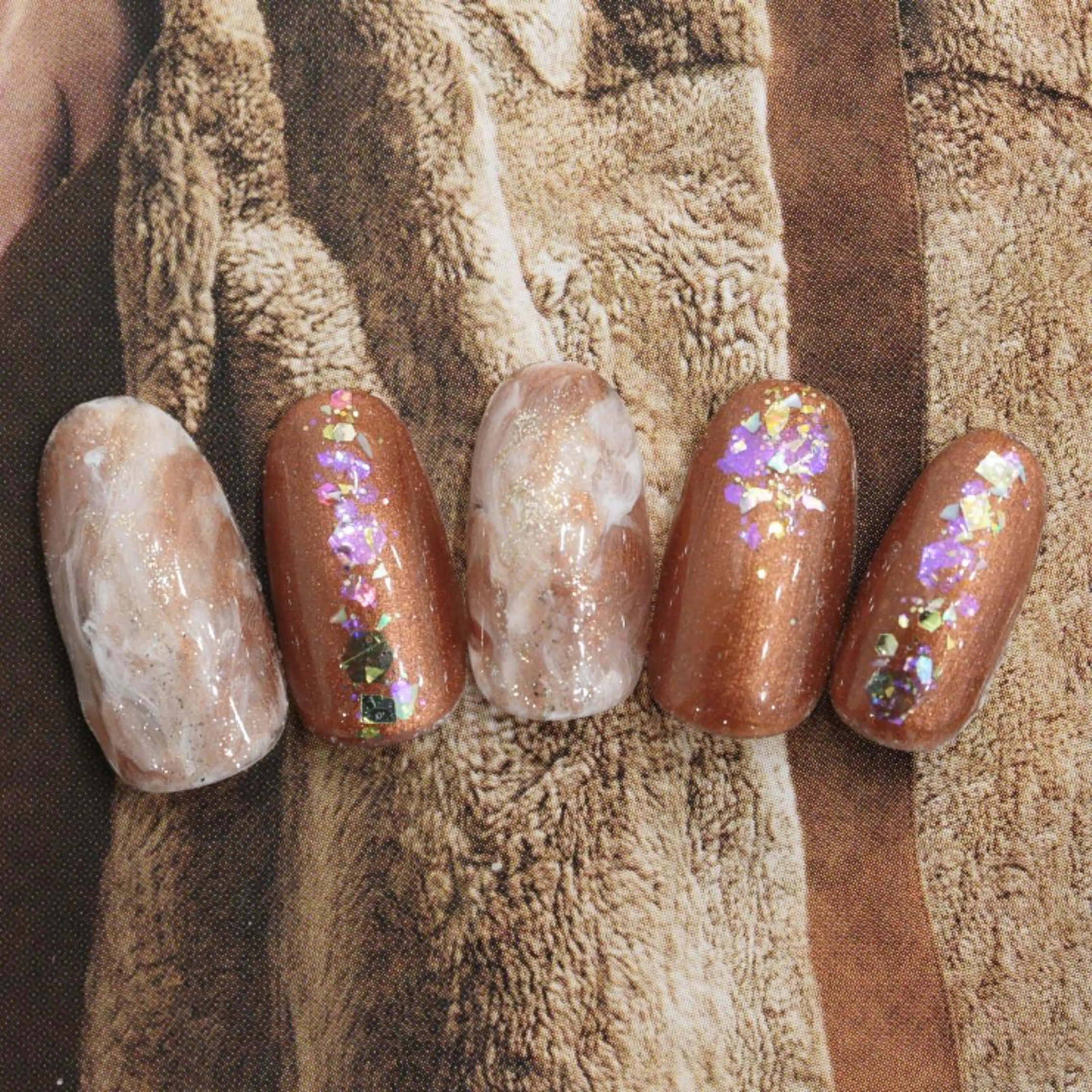 ネイル ブラウン Nakao Hitomiのネイルデザイン