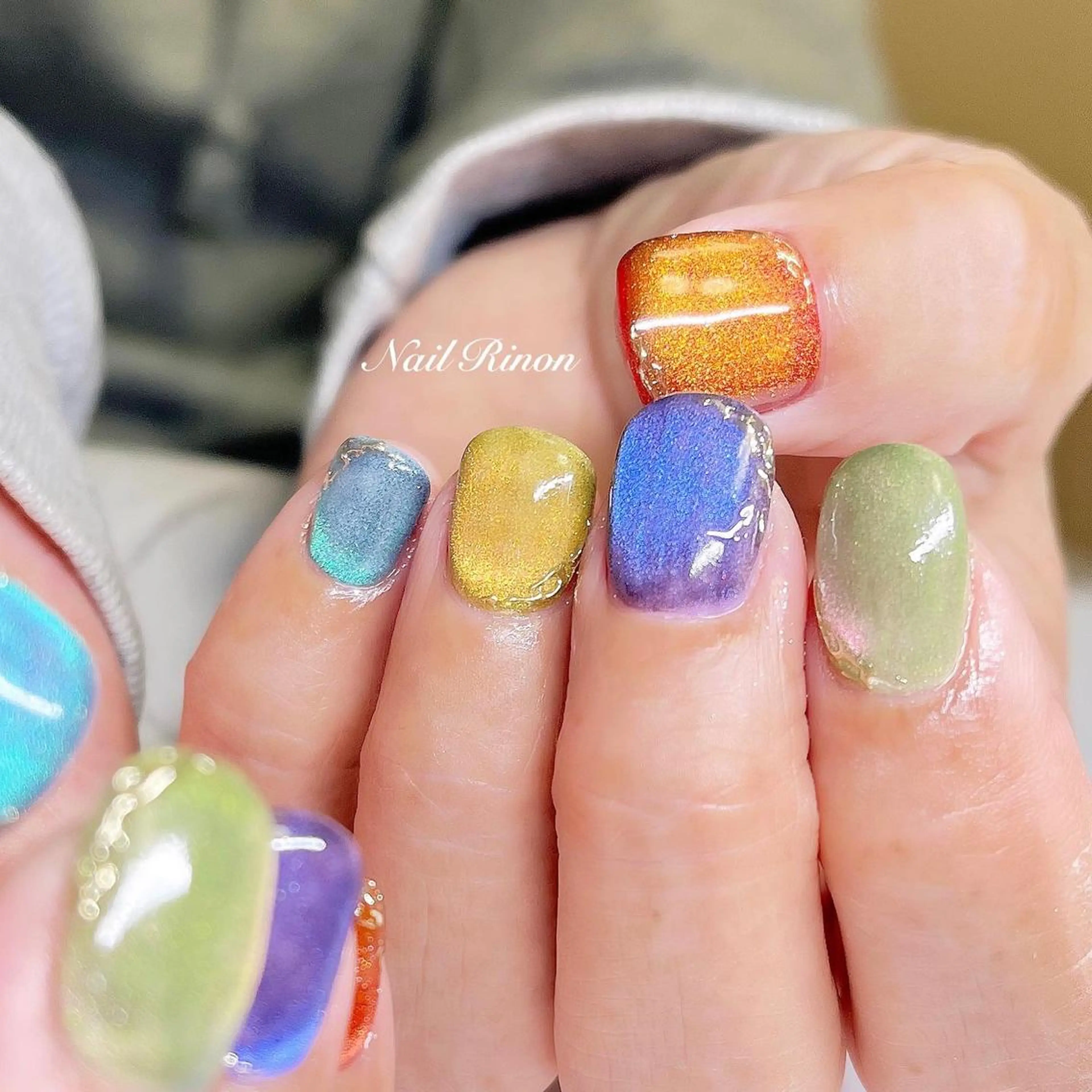 ネイル マグネットネイル ハンドネイル Nail Rinonのネイルデザイン