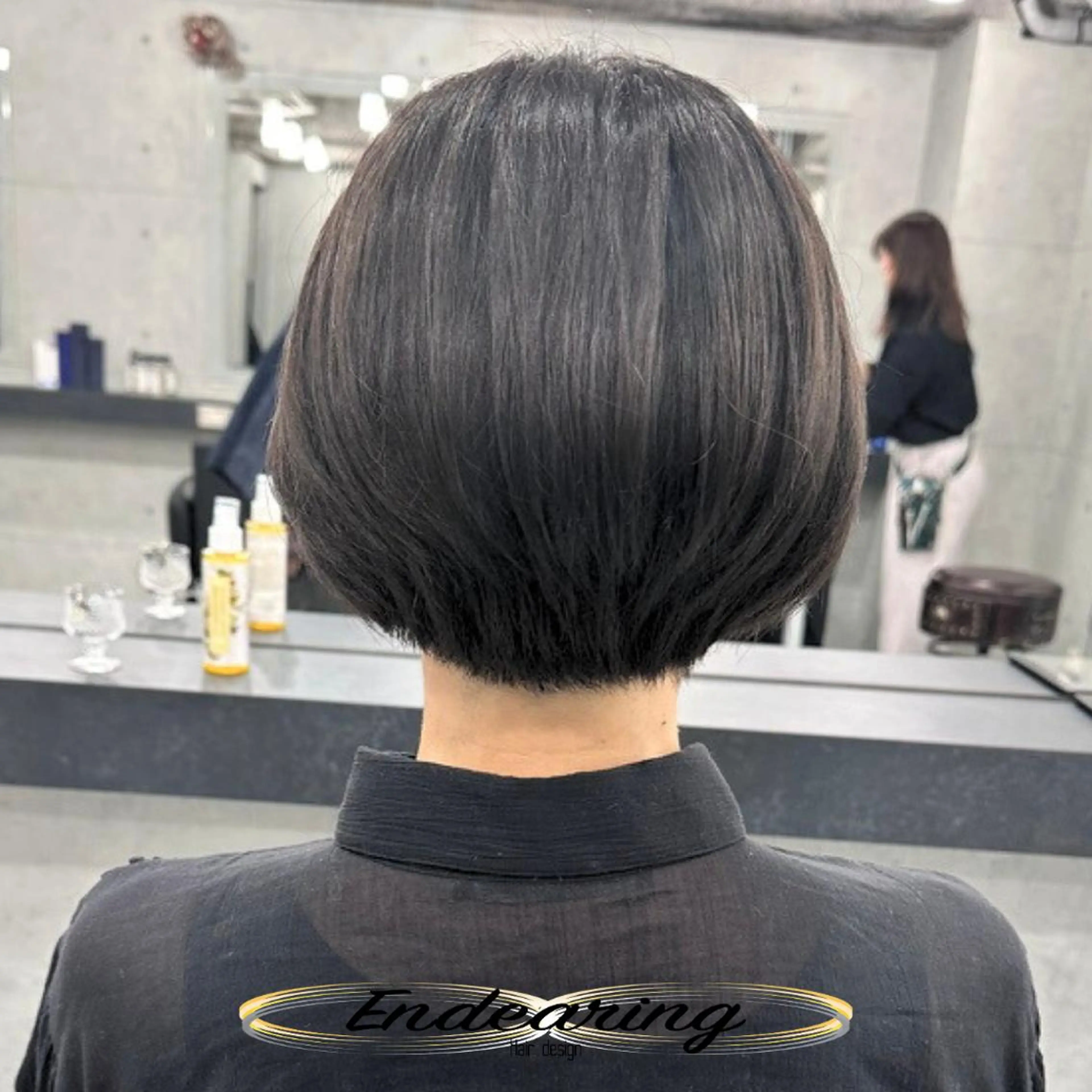 カラー 透明感カラー ダークグレー ボブ カット ヘアカラー Endearing 銀座/レイヤーカットのヘアスタイル