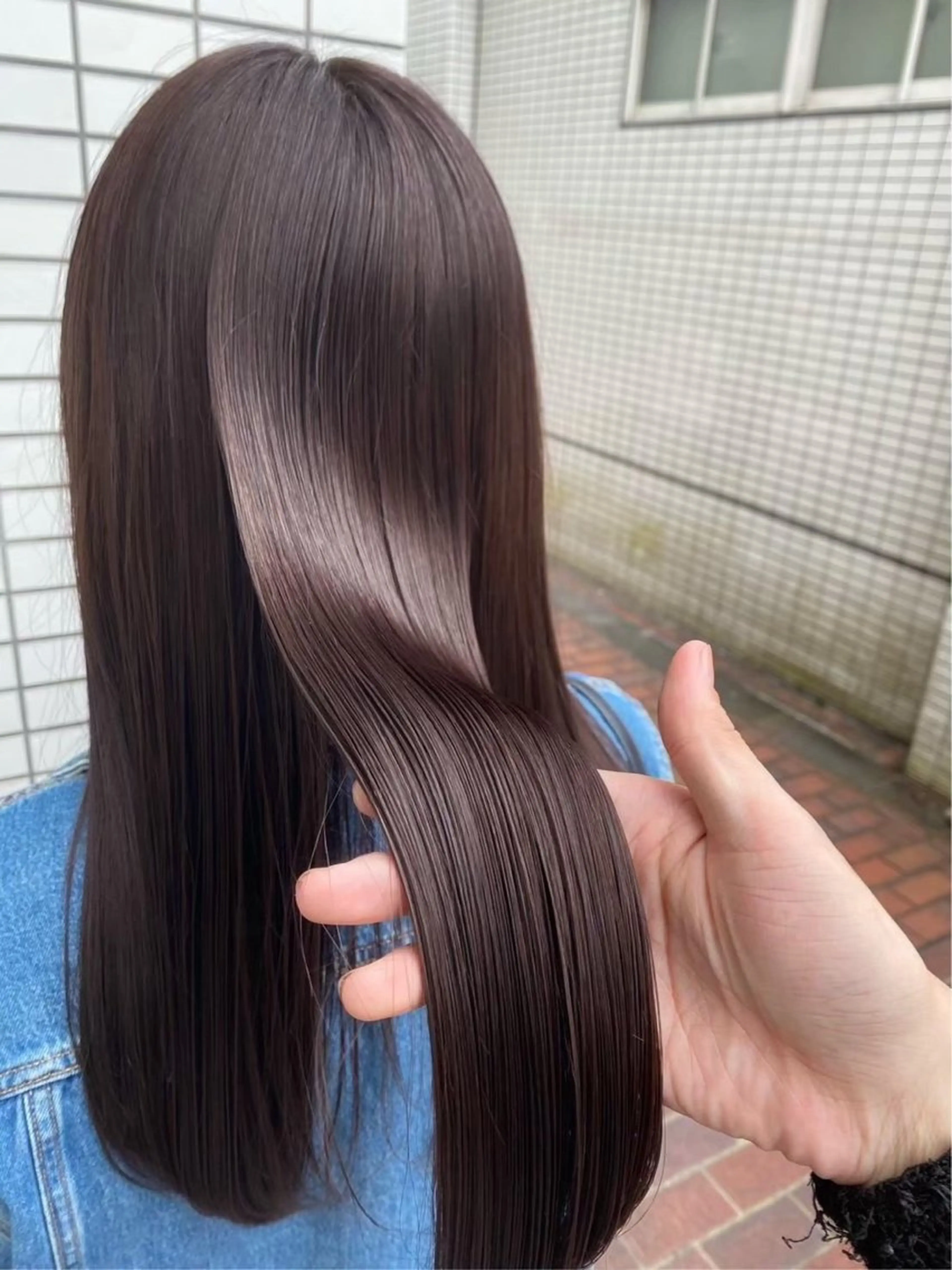 ロング カラー 髪質改善 💠 韓国風うる艶/シオリのヘアスタイル