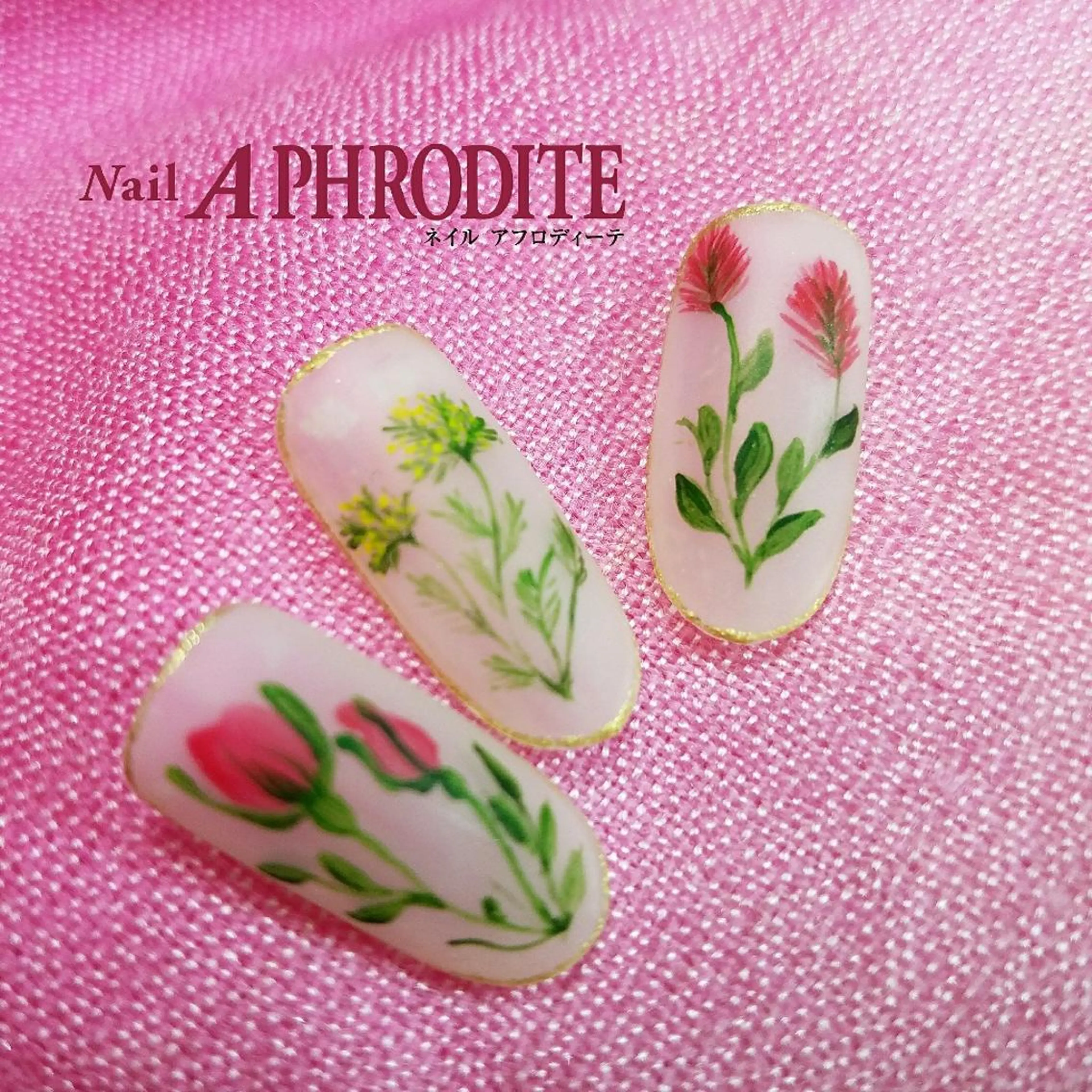 ネイル フラワーネイル Nail  Aphroditeのネイルデザイン