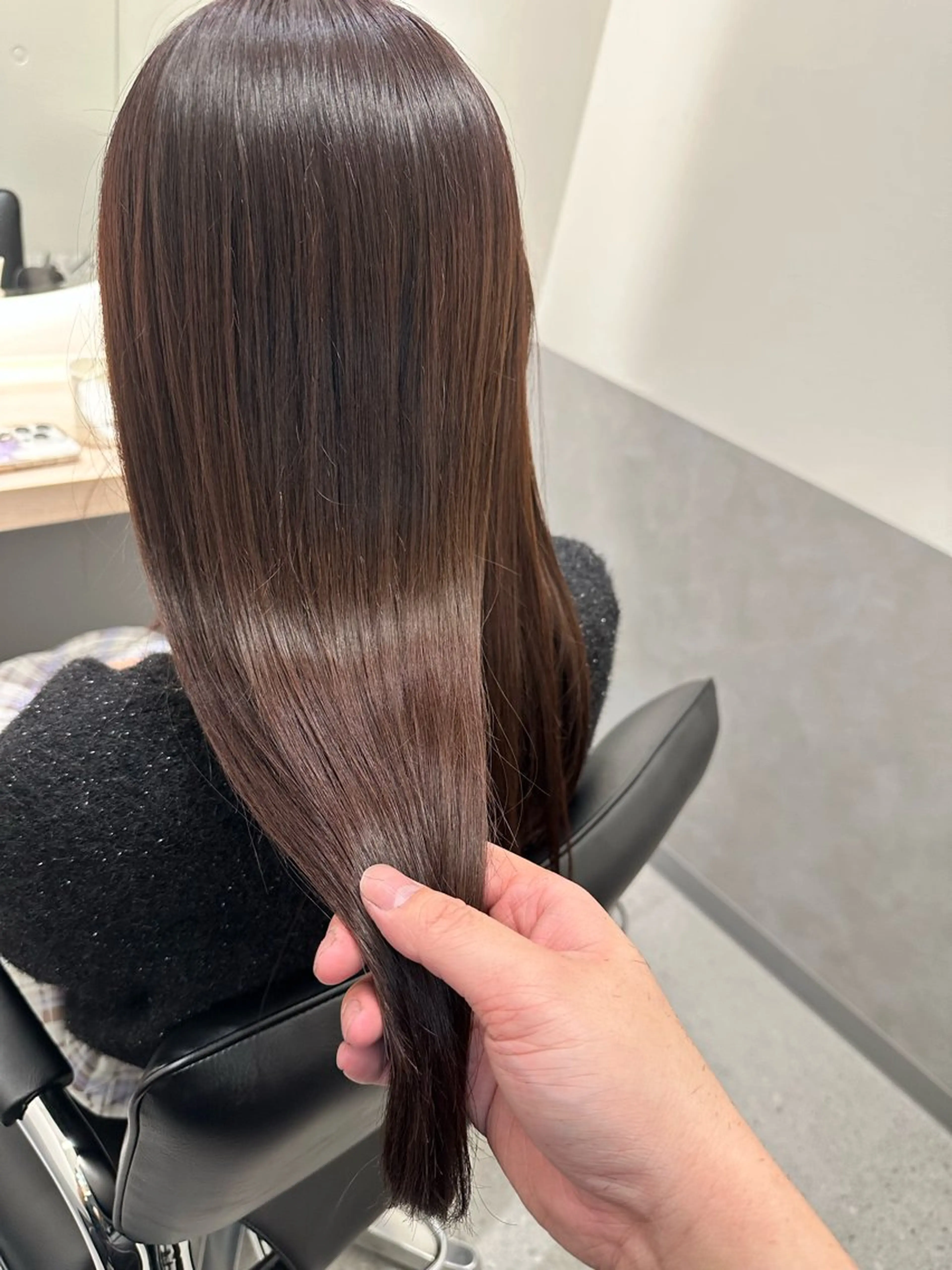 セミロング カラー ヘアカラー トリートメント ダブルカラー｜ なおき｜池袋美容師のヘアスタイル