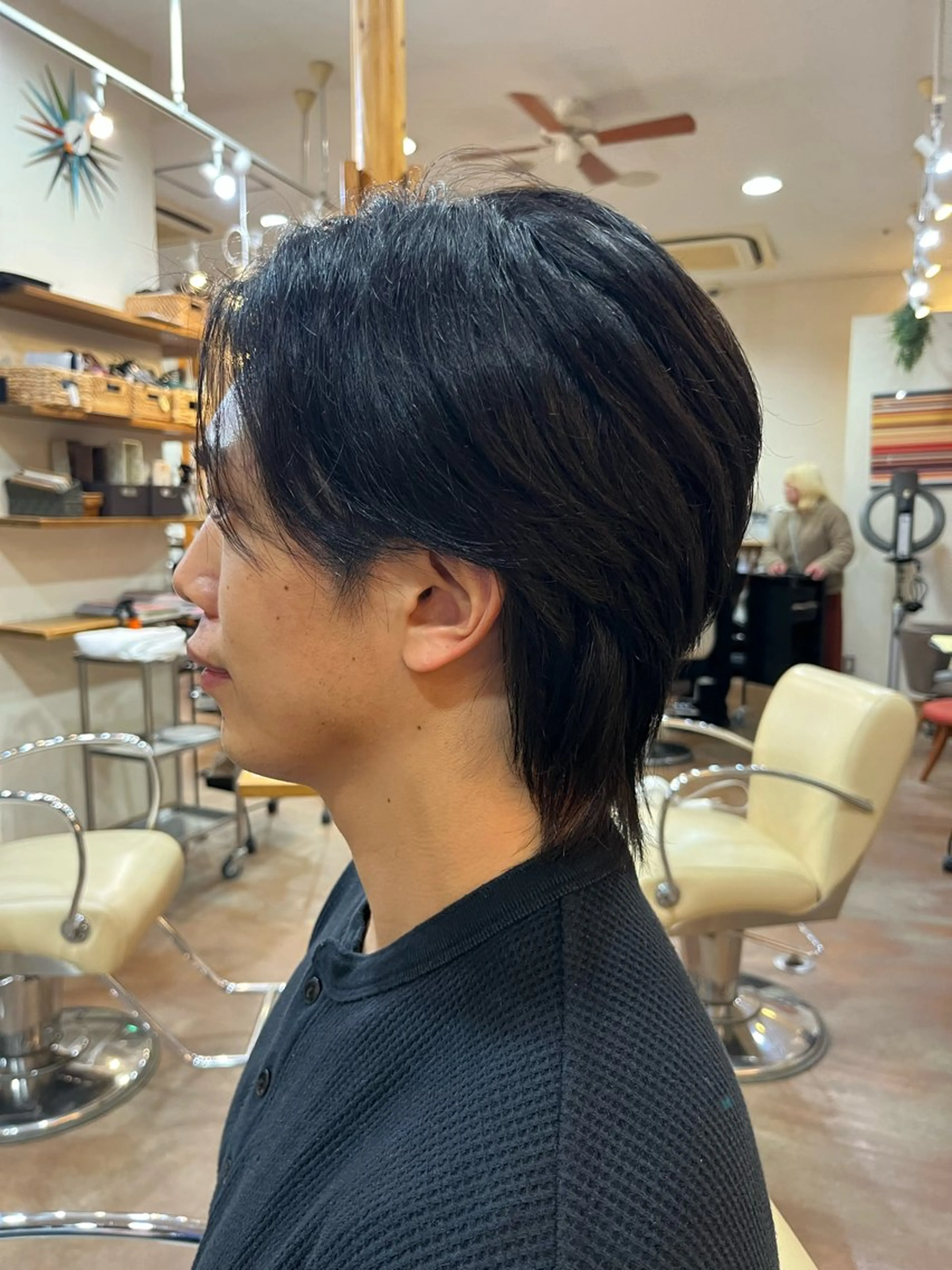 メンズ メンズウルフカット ウルフカット しみず ちかえのヘアスタイル
