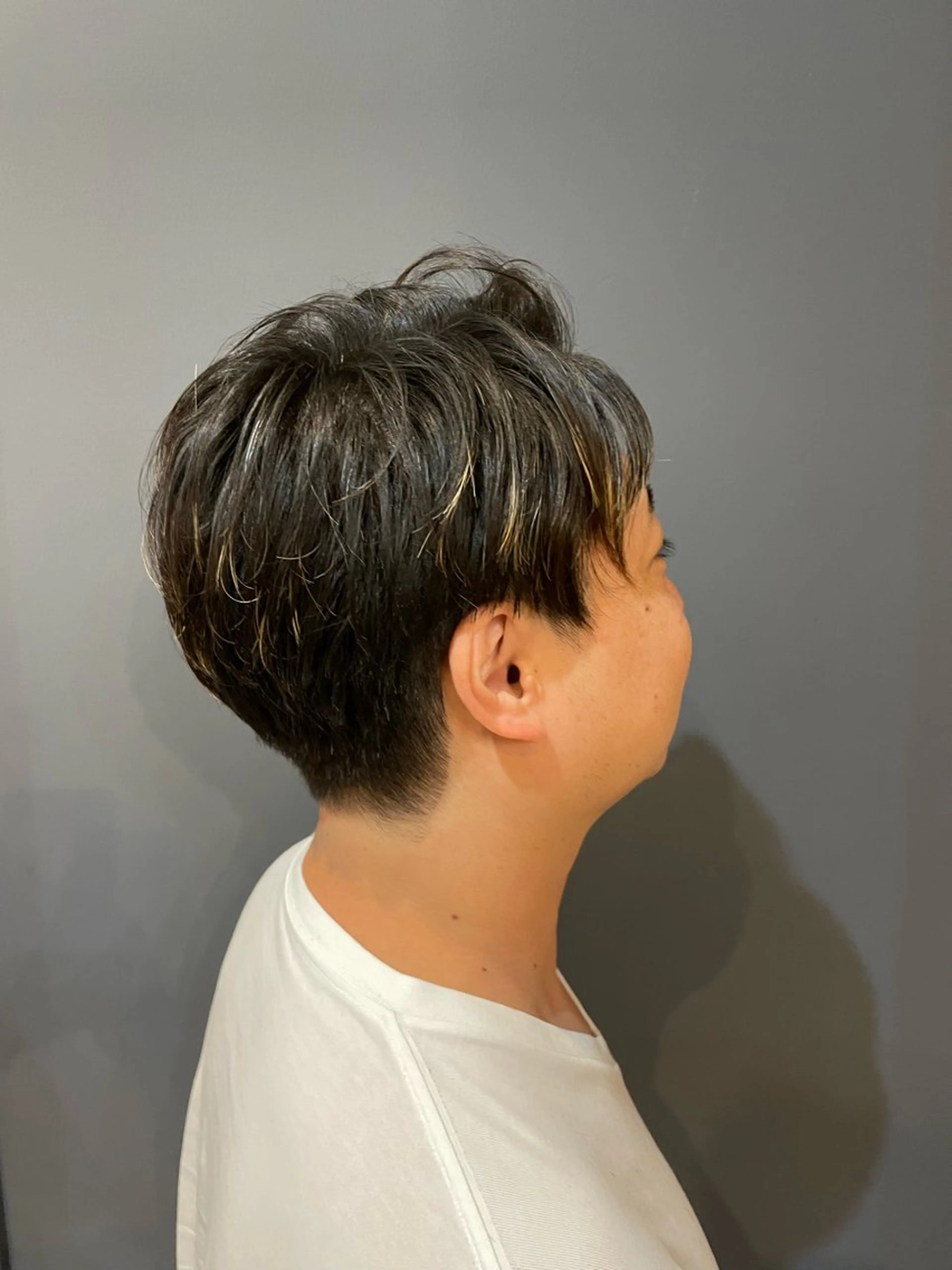 メンズ 鎌取/透明感カラー /ボブ/顔まわりのヘアスタイル