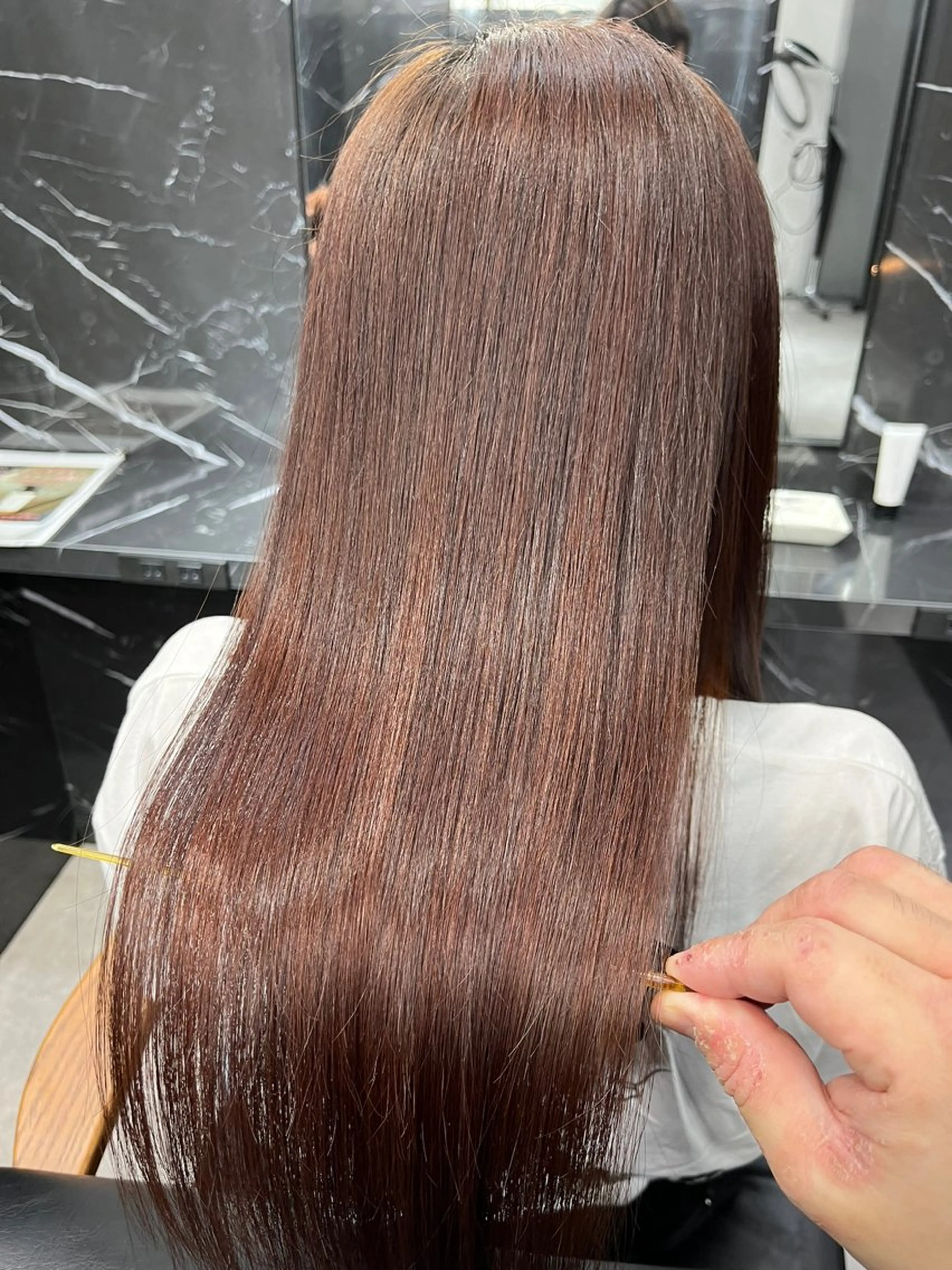 セミロング カラー くせ毛 神戸本格派髪質改善 /MITSUKIのヘアスタイル
